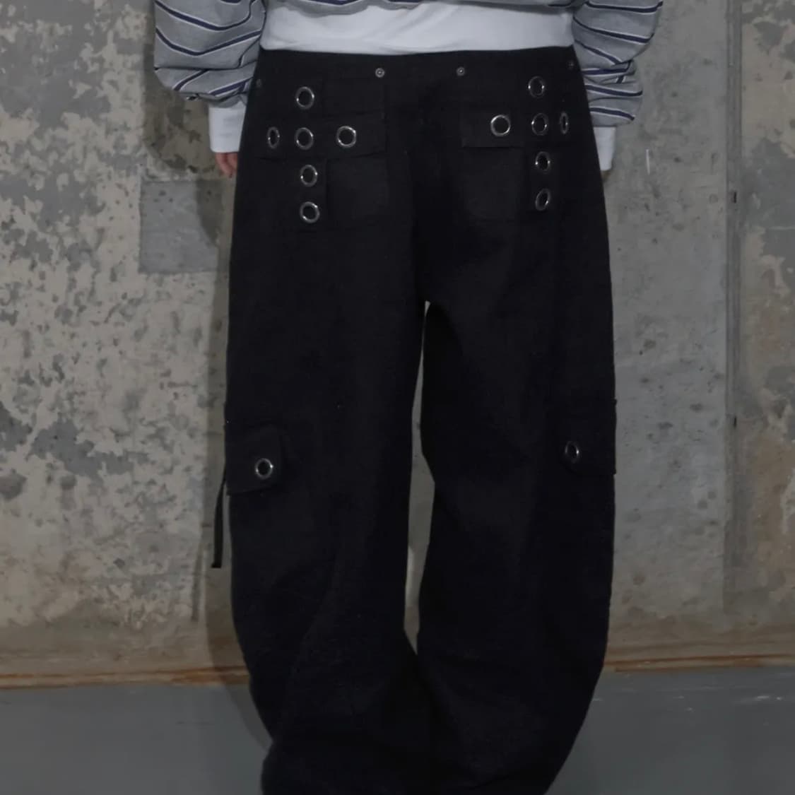 팬시클럽 포켓 카고 팬츠 블랙  상품이미지1