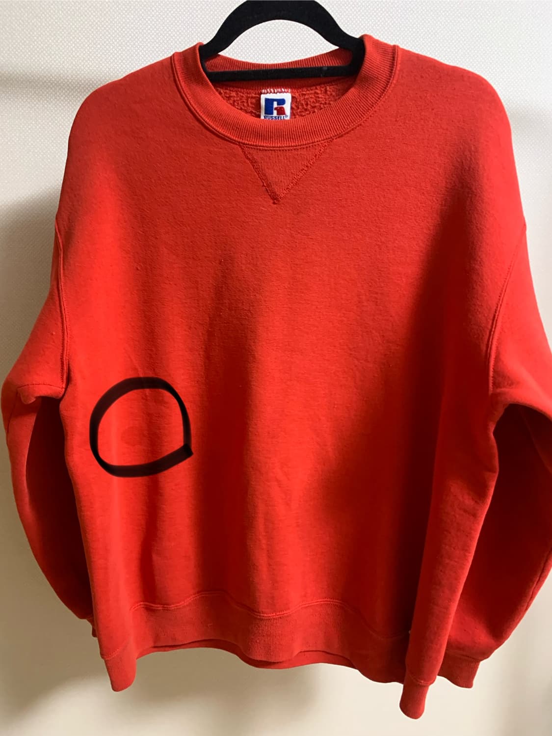 빈티지 90s USA 러셀 레드 스웻셔츠 상품이미지3
