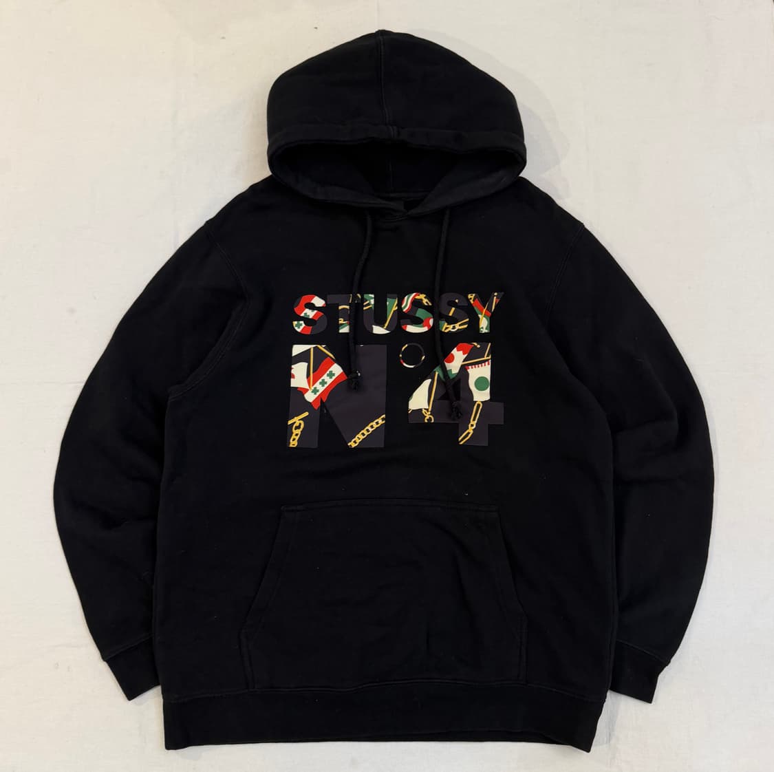 올드 스투시 N4 후드티 블랙 상품이미지1