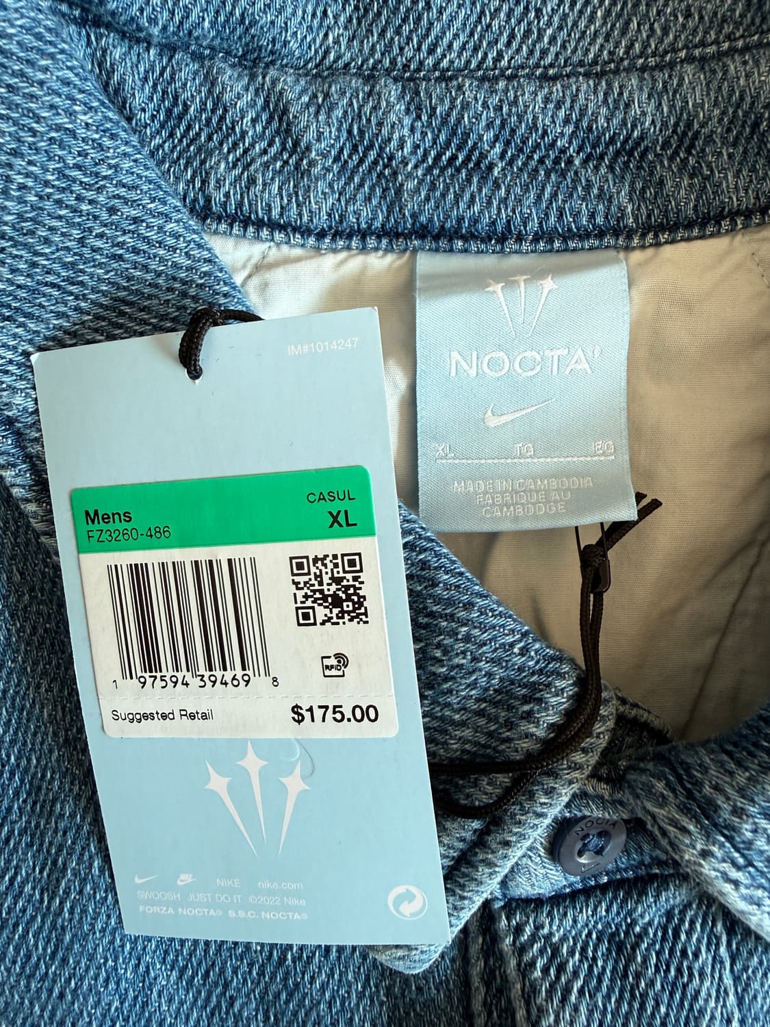 [XL] 나이키 x NOCTA 녹타 오팔 릴리 패드 데님 셔츠 드레이크 상품이미지4