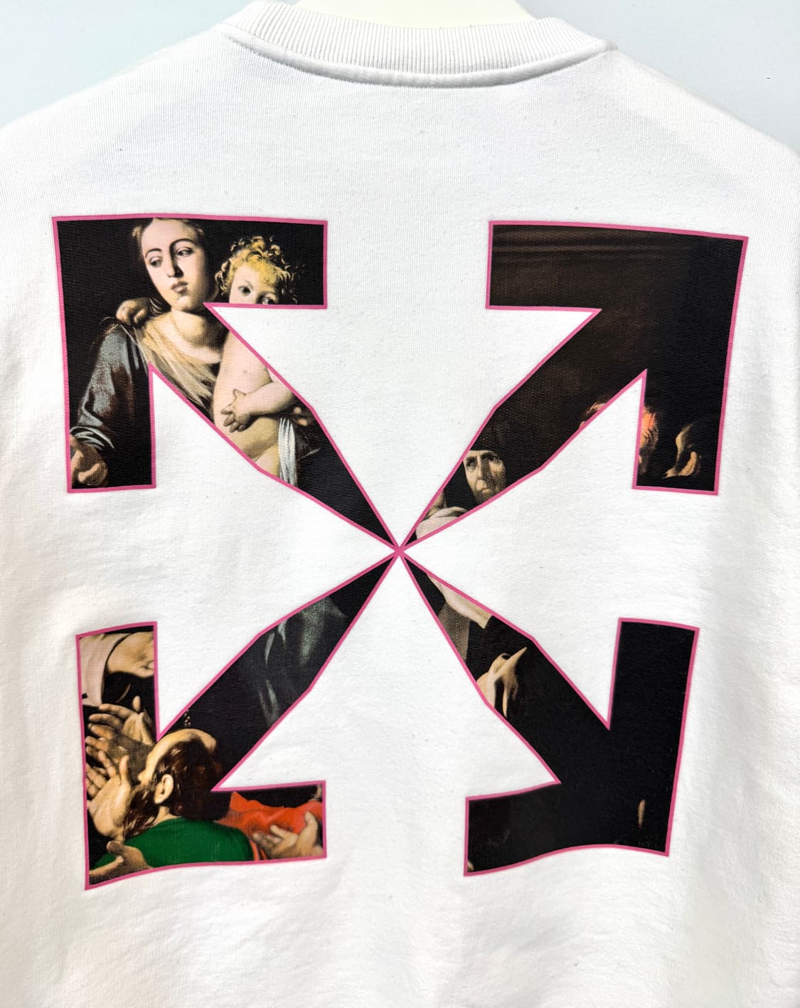 OFF WHITE 오프화이트 스프레이 카라바조 화이트 스웻셔츠 M 상품이미지5