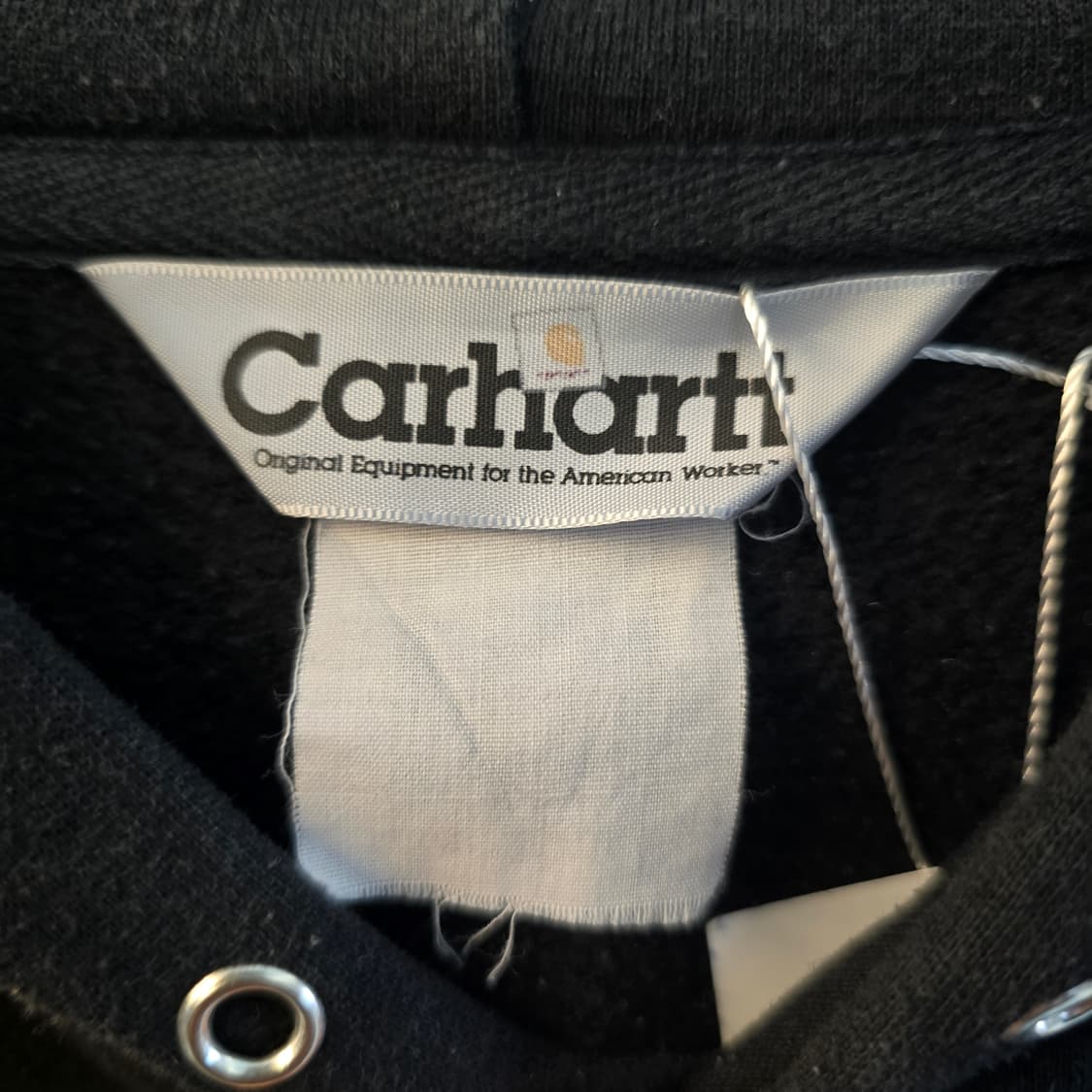 칼하트 후드티 블랙 미니로고 오버핏 헤비코튼 후디 상품이미지5