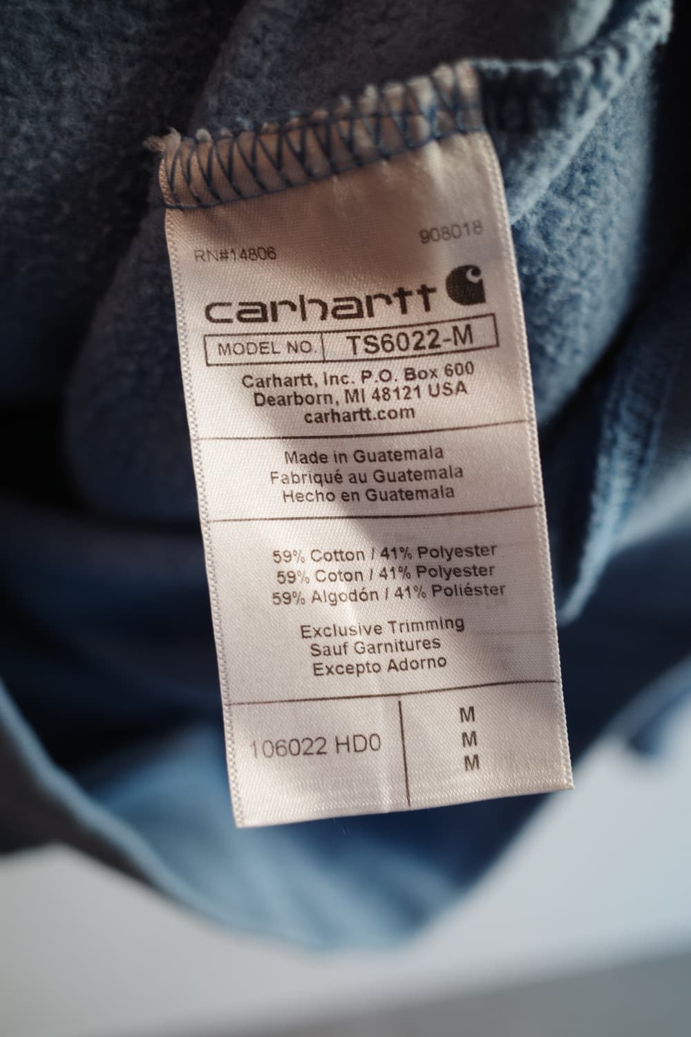 Carhartt 칼하트 루즈핏 코튼 후디 상품이미지6