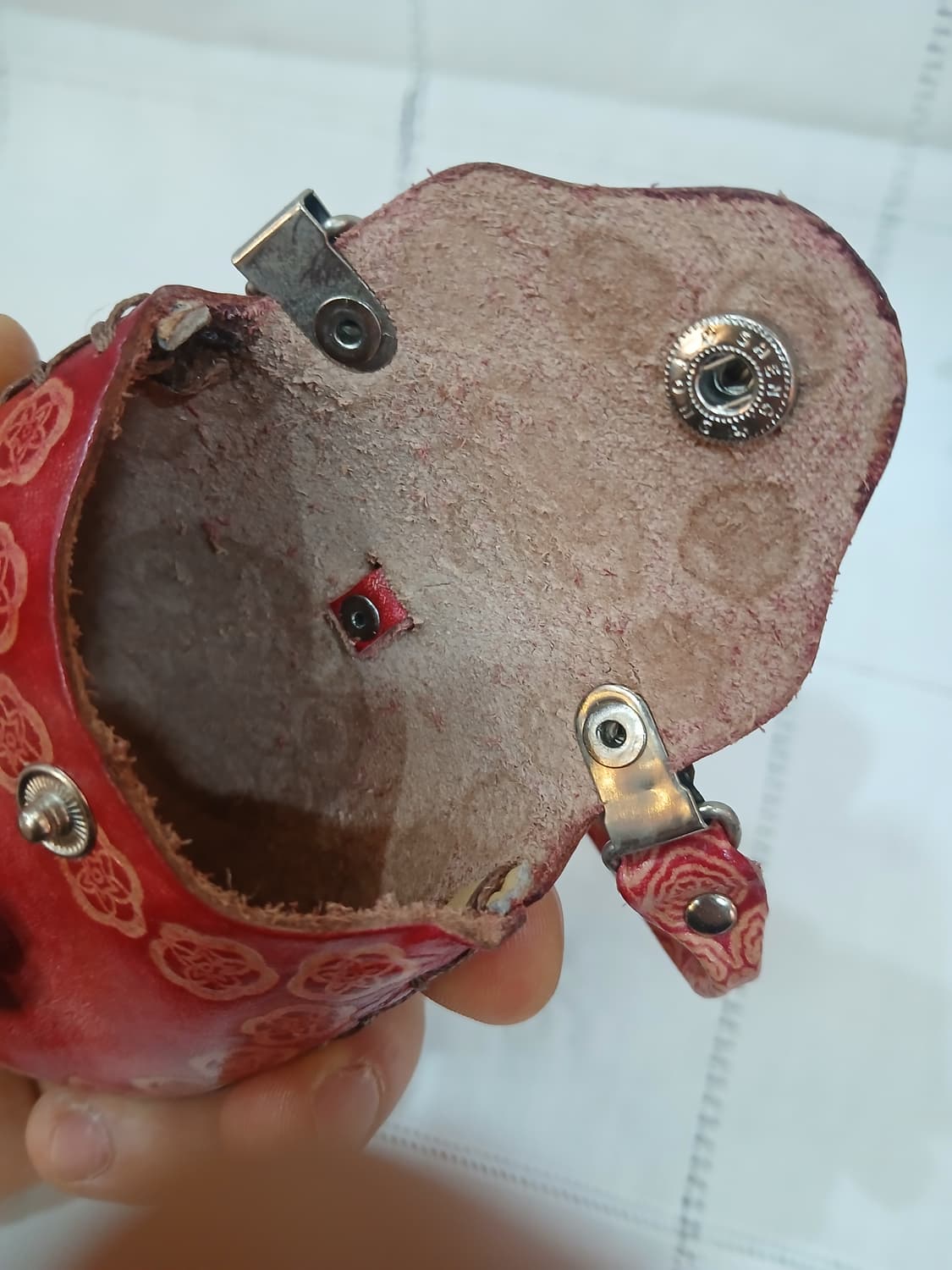 80년대 빈티지 핸드메이드 가죽 동전지갑 상품이미지6