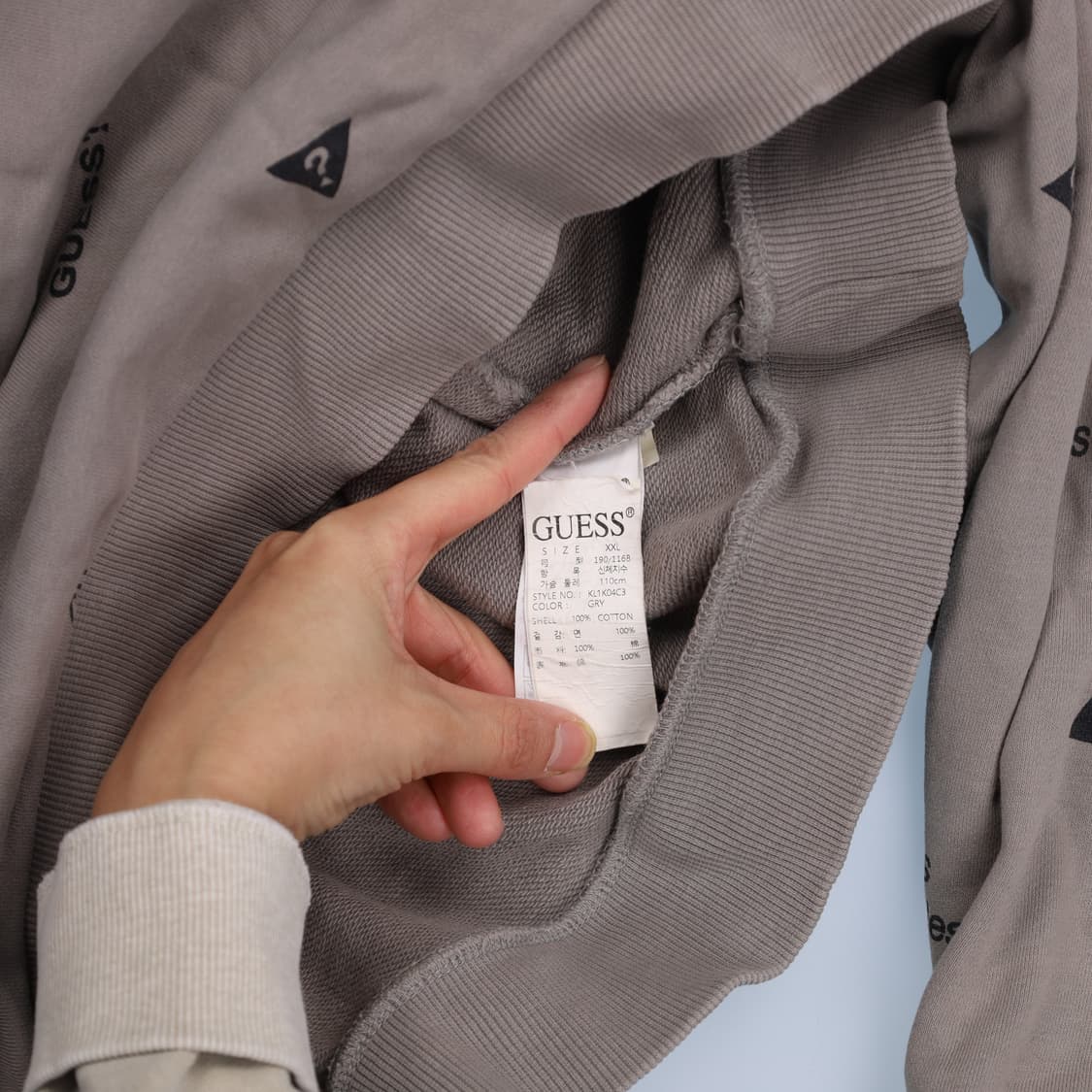 XXL 게스 패턴 맨투맨 0210H1 상품이미지4