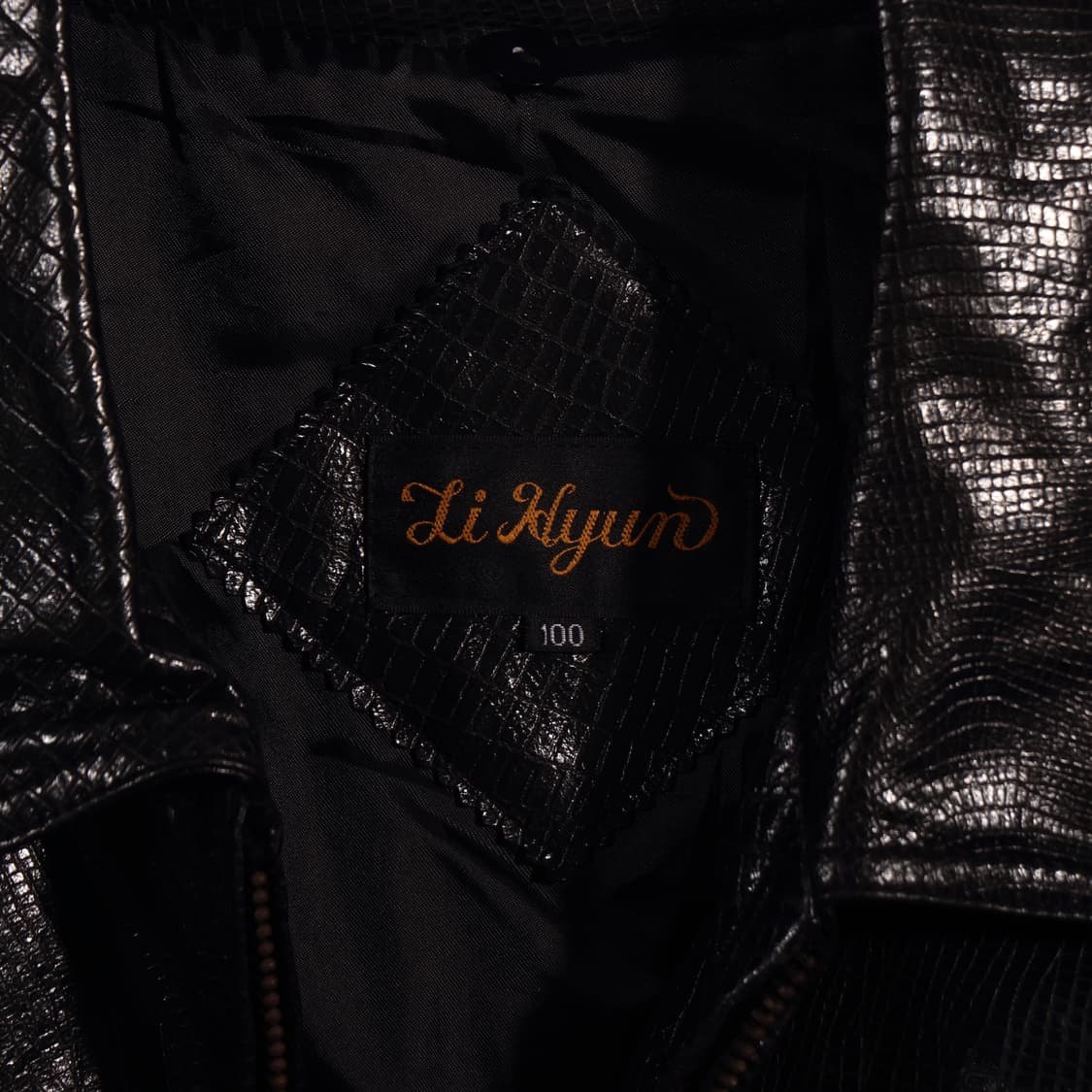 빈티지 뱀피 레더 집업자켓 상품이미지3