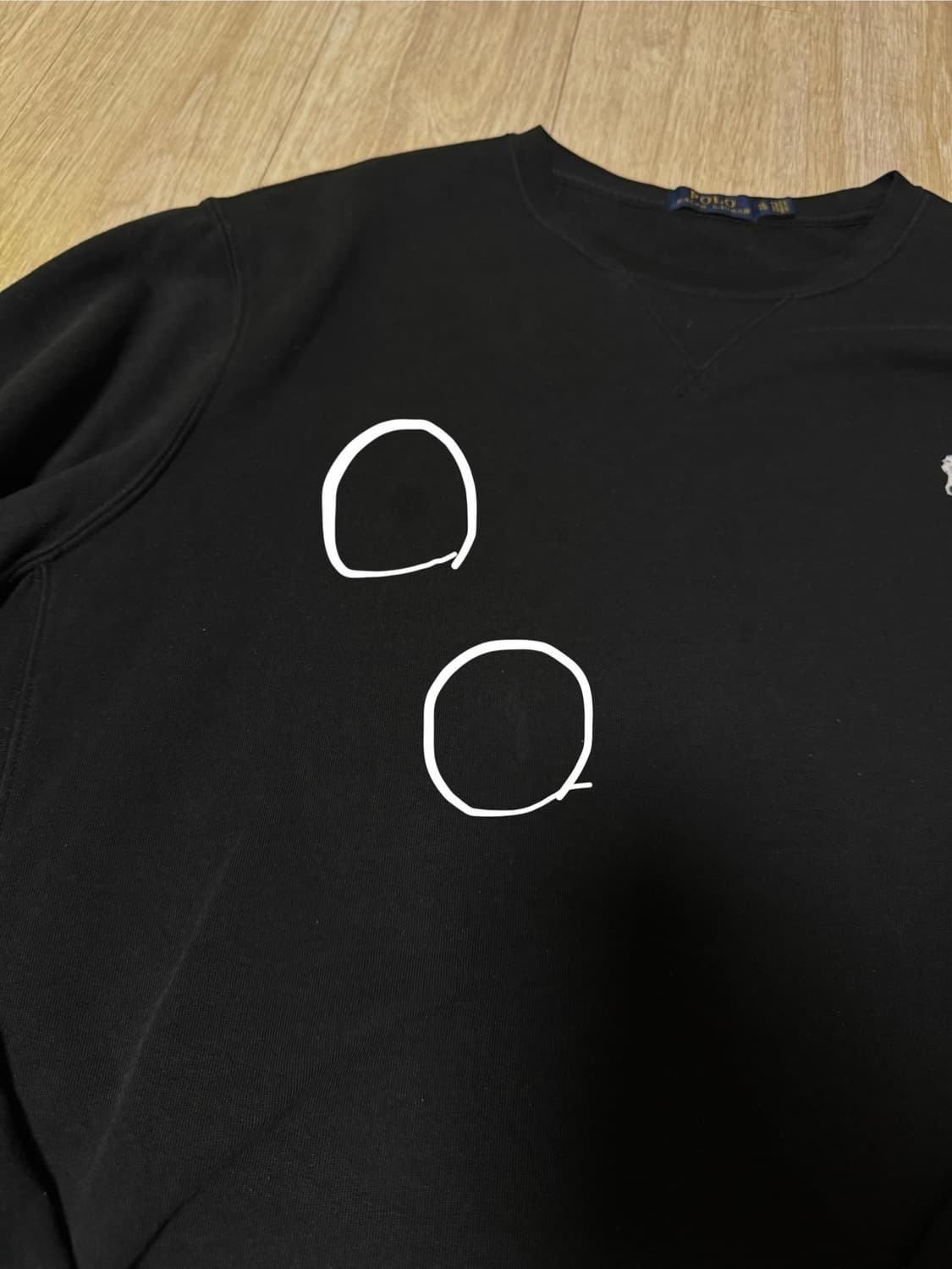 폴로 맨투맨 블랙 xl 상품이미지2