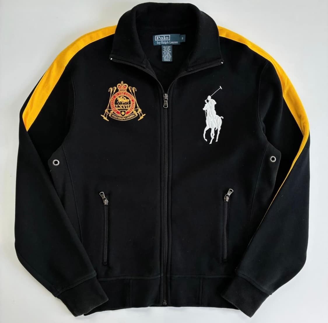 POLO 폴로 랄프로렌 빅포니 자수 블랙 코튼 집업 상품이미지1
