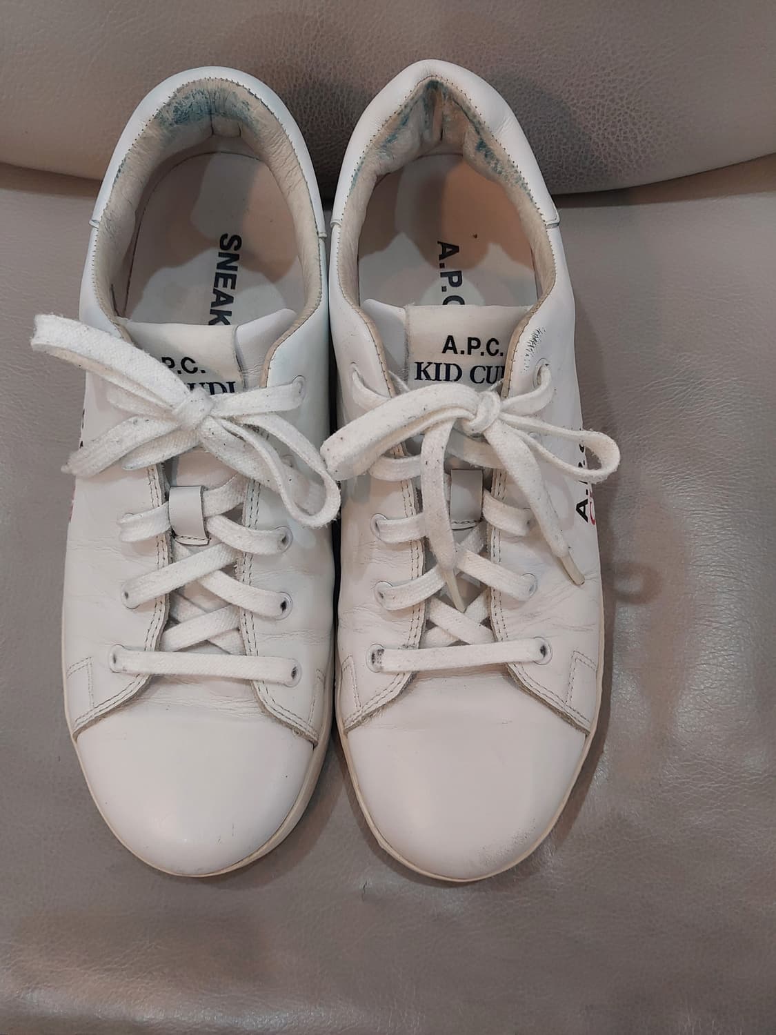 Kid Cudi x APC 아페쎄 스니커즈 레더 화이트 260mm 상품이미지10