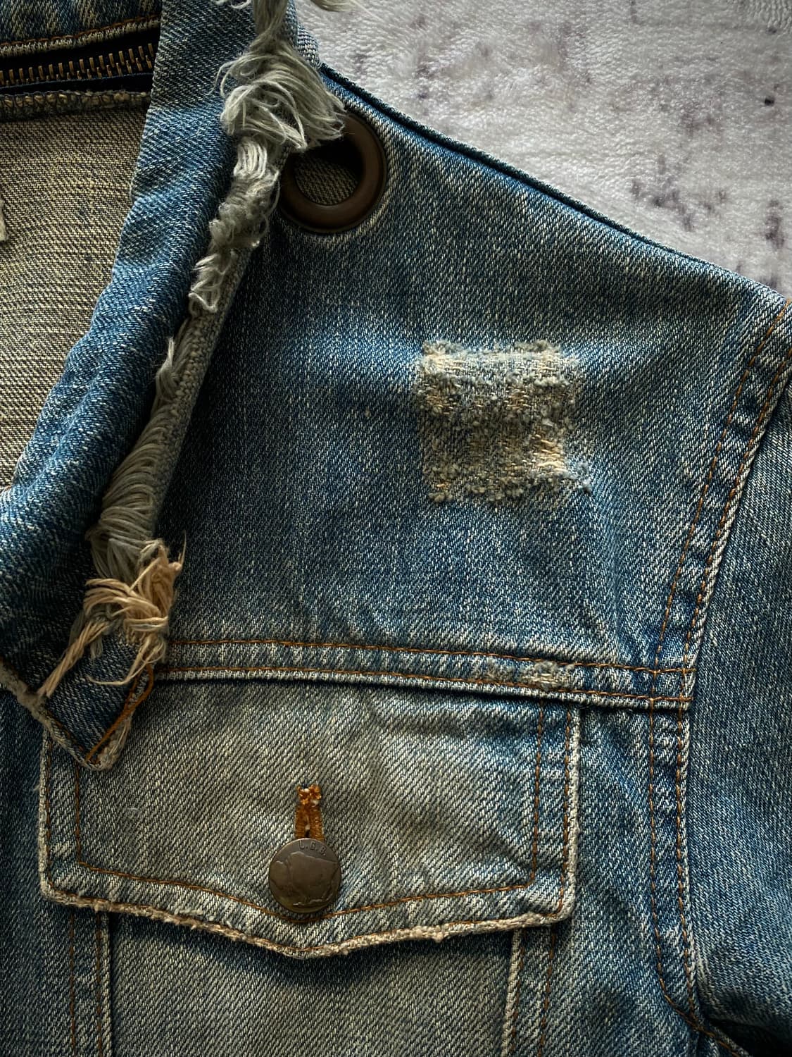 L.G.B. 디스트로이드 데님 자켓 상품이미지4