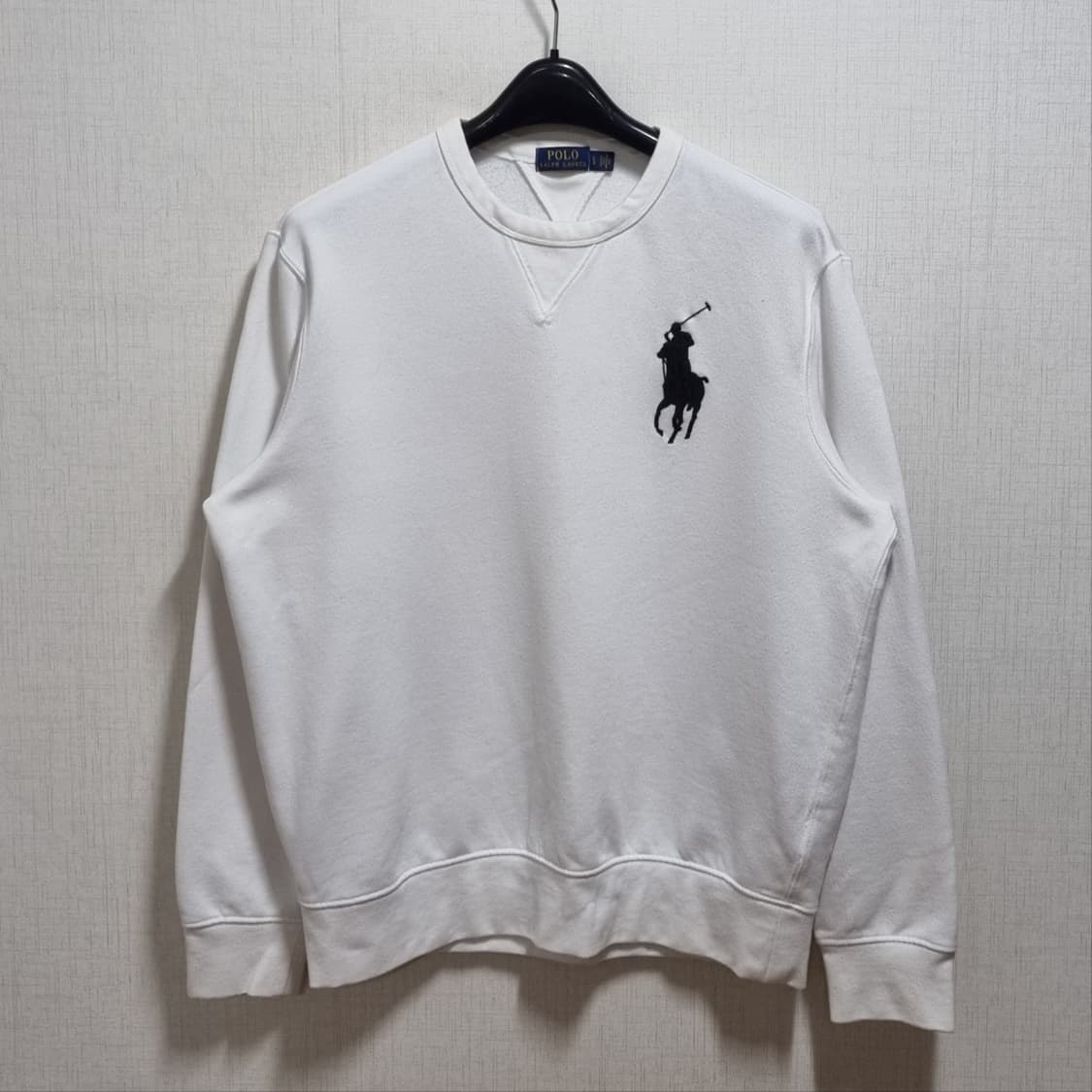 ( L ) 폴로 랄프로렌 화이트 빅로고 포니 맨투맨 상품이미지1