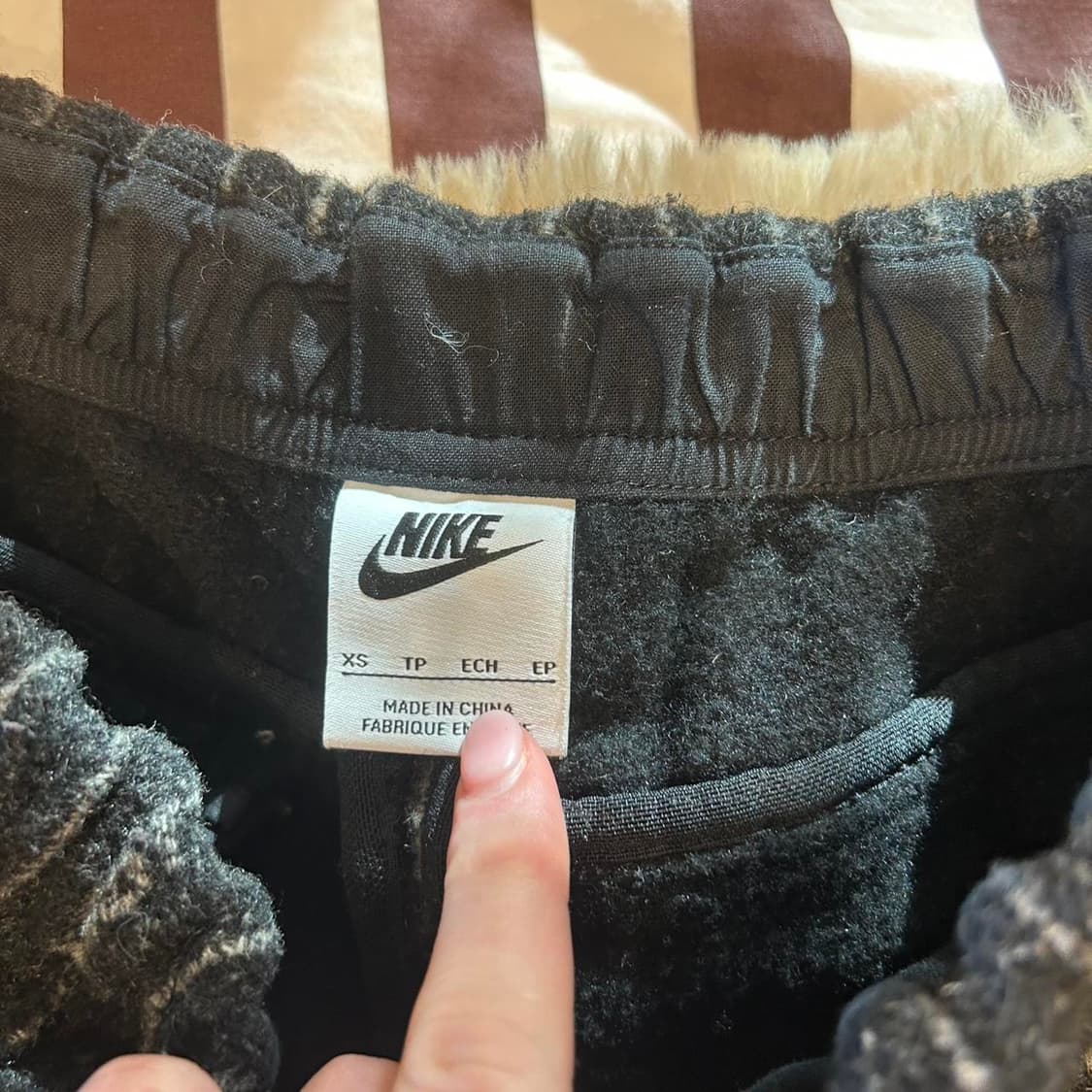  나이키 x 스투시 NRG 스트라이프 울 팬츠 블랙 상품이미지3