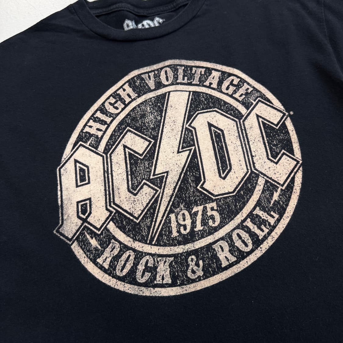 ACDC 빈티지 밴드티 락티 반팔 티셔츠 블랙 상품이미지3