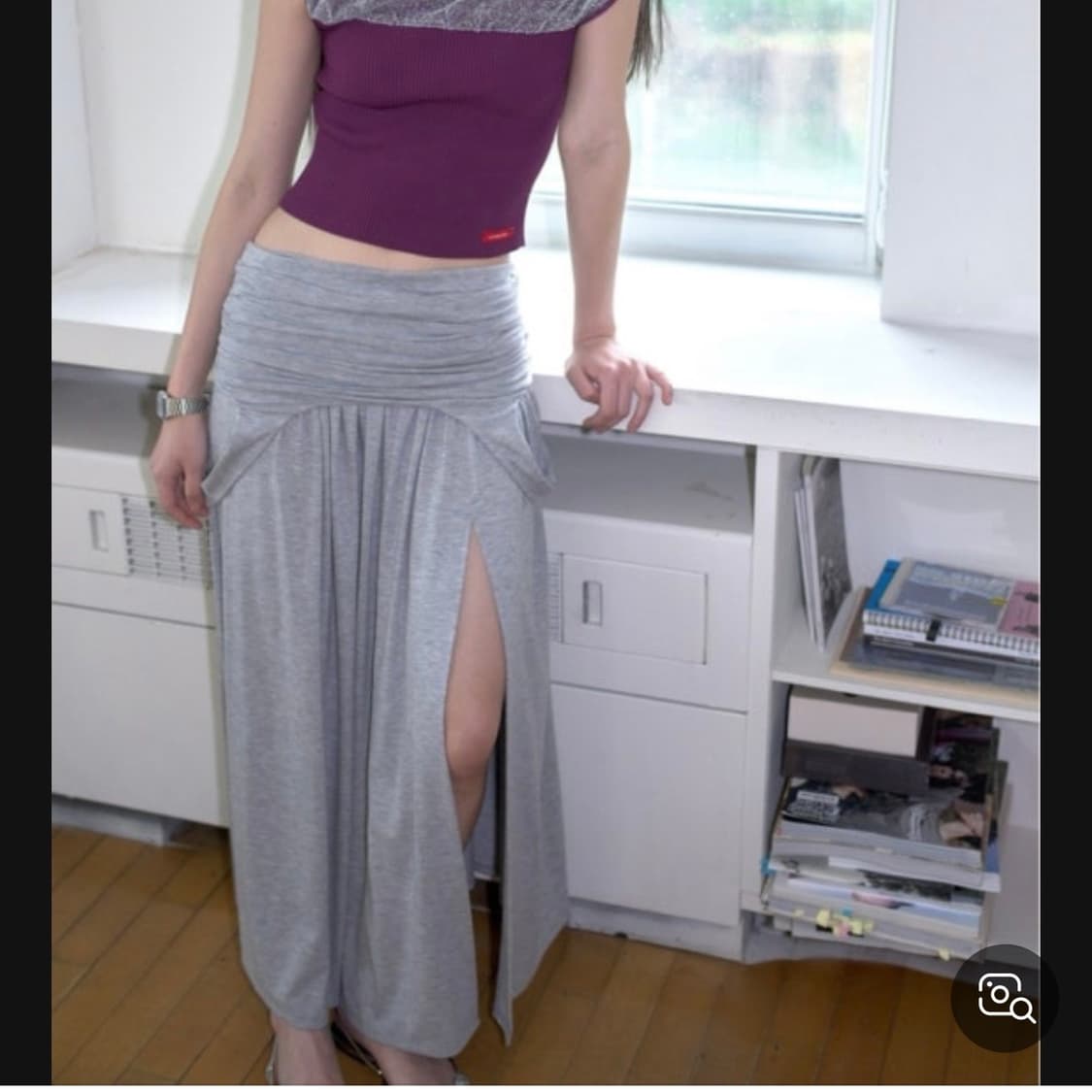 오버듀플레어 DRAPED TURN OVER SKIRT_MELANGE  상품이미지3