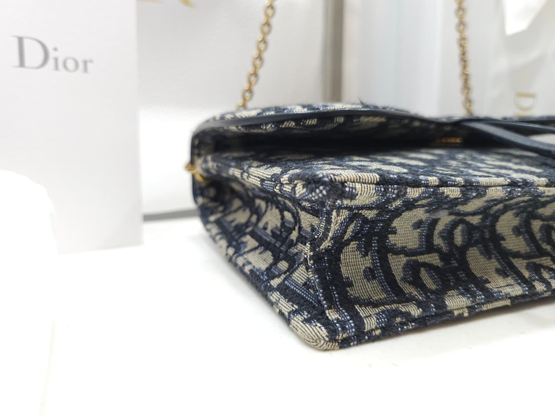 [정품]디올 오블리크 새들 미디엄 체인 파우치 상품이미지4