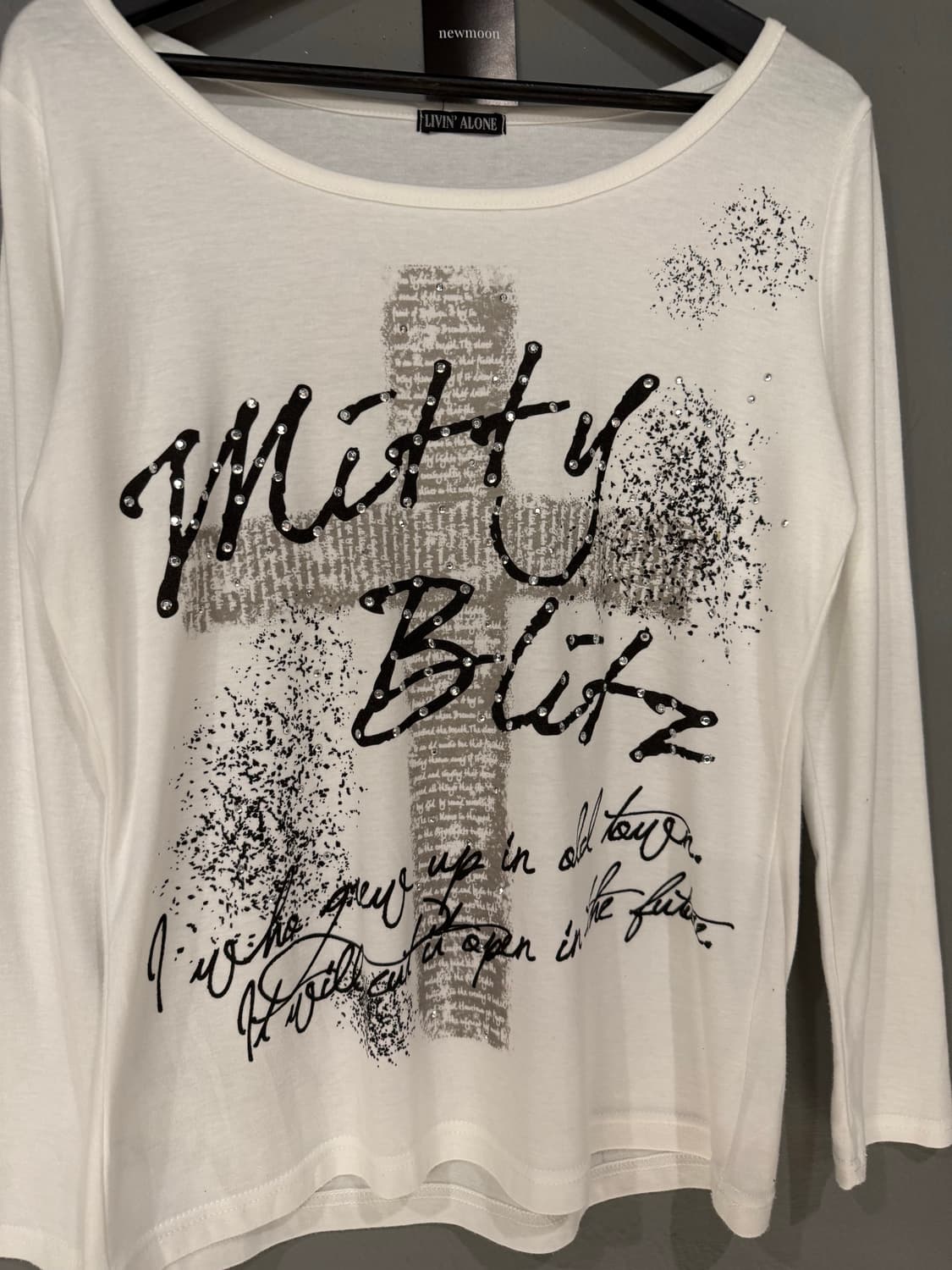 cross point lettering long sleeve 상품이미지6
