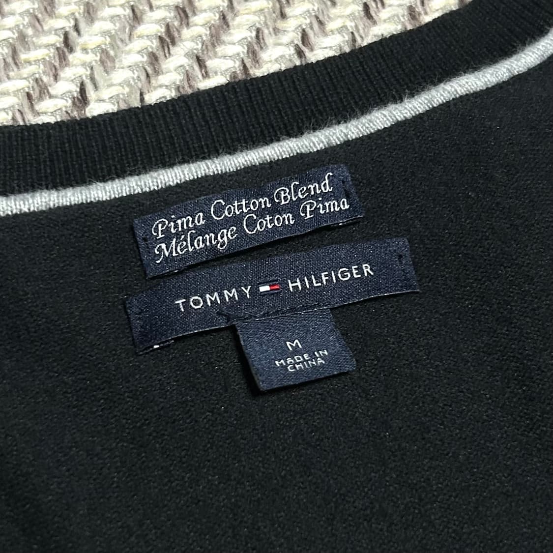 [M] Tommy 타미힐피거 우먼즈 피마코튼 브이넥 니트 상품이미지3