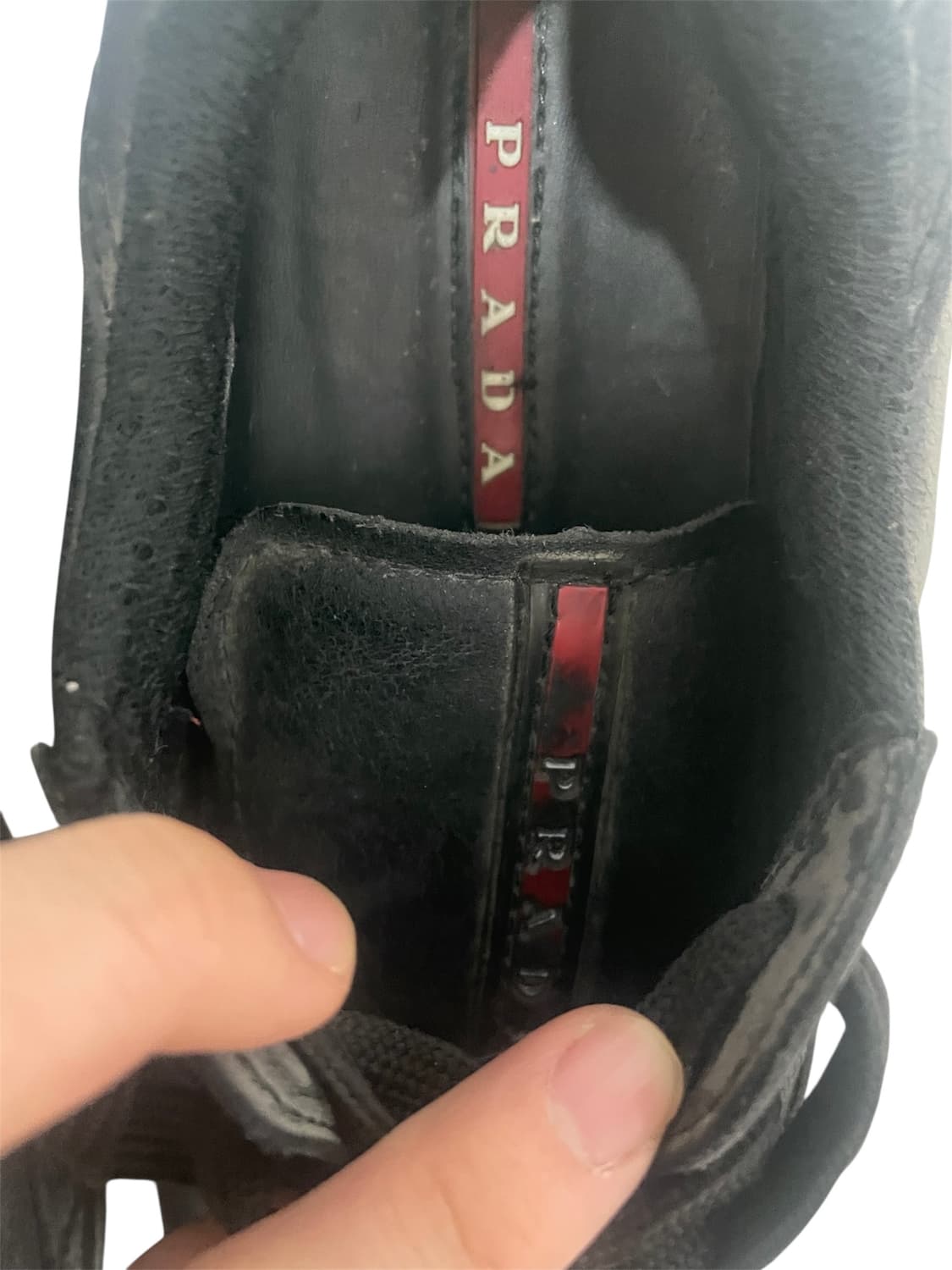 265~270) 프라다 아카이브 빈티지 레더 로고 스니커즈 신발 상품이미지8