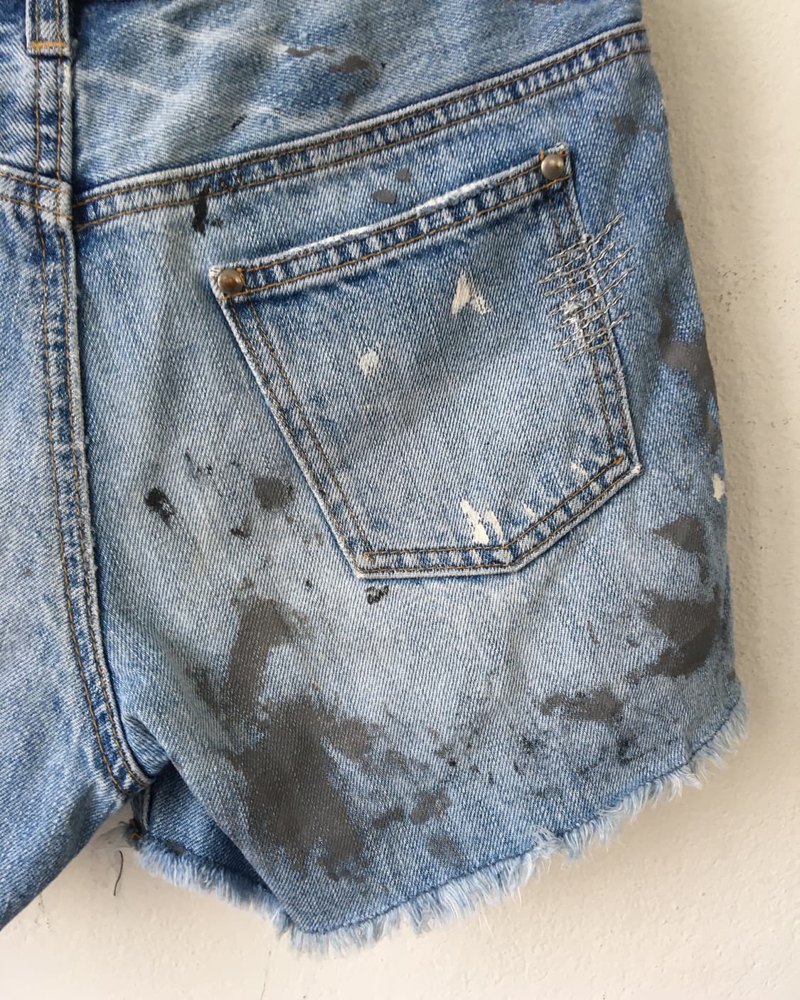 Damage painted point short 상품이미지3