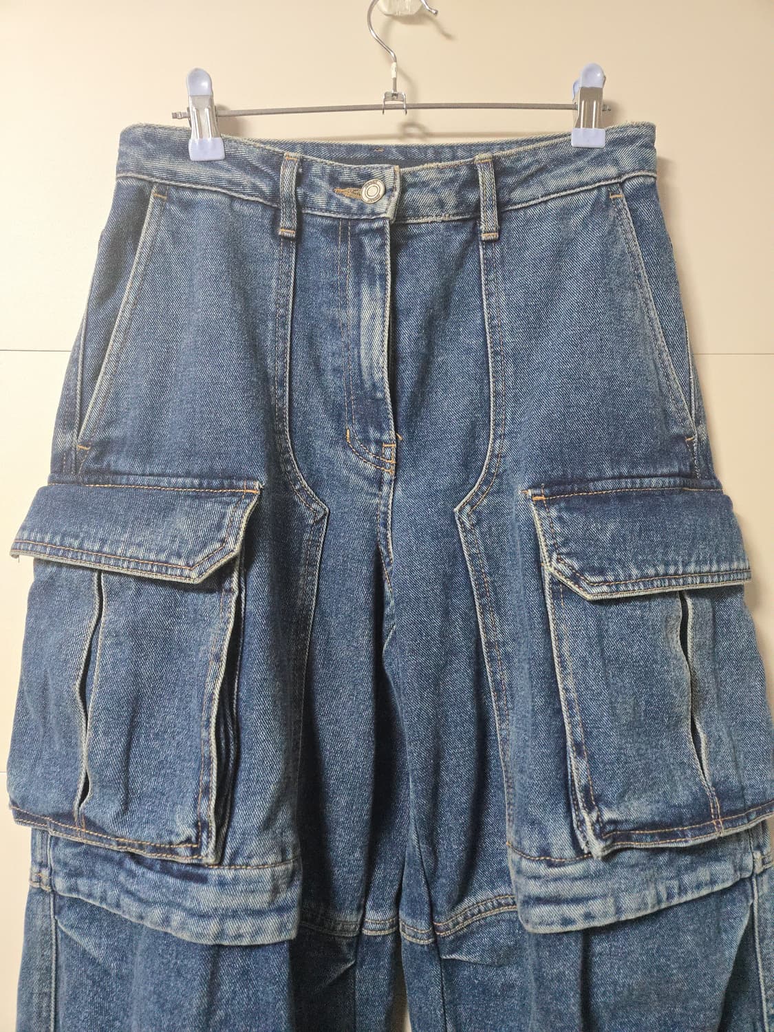 준지 JUUN.J 의 명작 22시즌 카고 와이드진 여성용 (남성가능) 상품이미지2