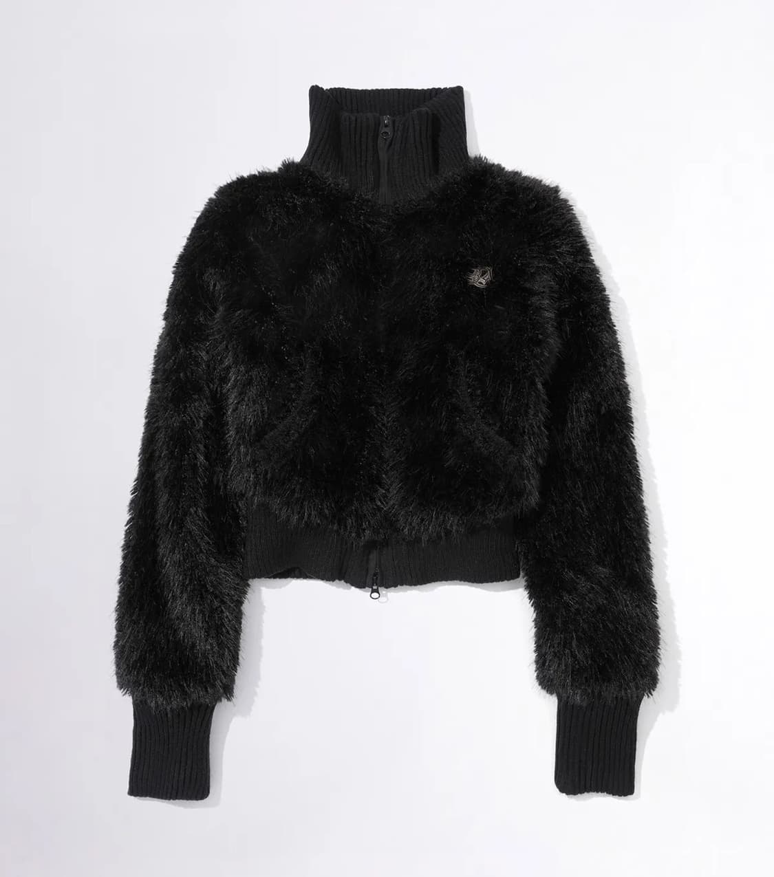 Sculptor Faux Fur Zip-Up Jacket Black 상품이미지2