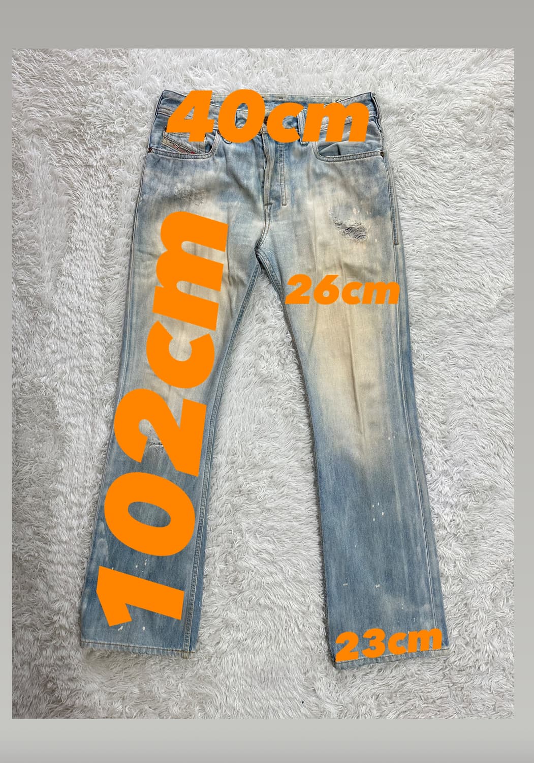 디젤 자티니 W28 워싱 데미지 청바지 상품이미지2