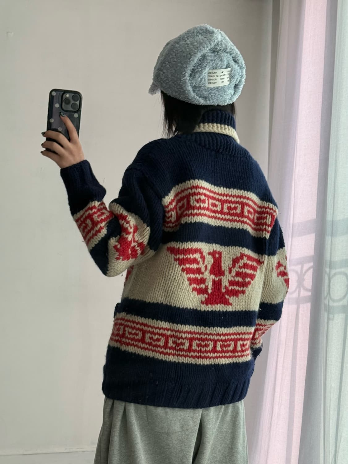 빈티지 노르딕 울 코위찬 가디건 상품이미지3