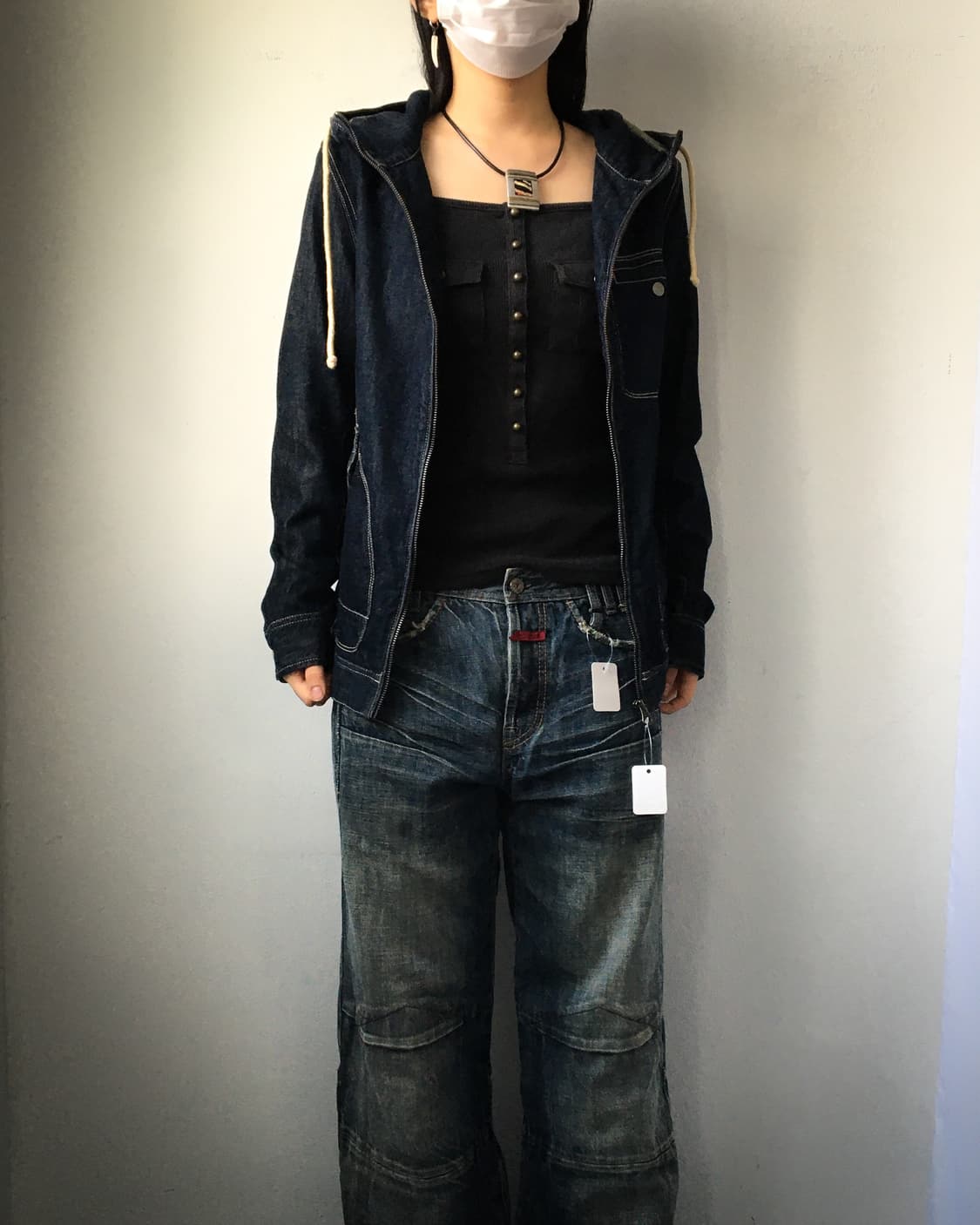 Stitch point hood denim jacket 상품이미지8