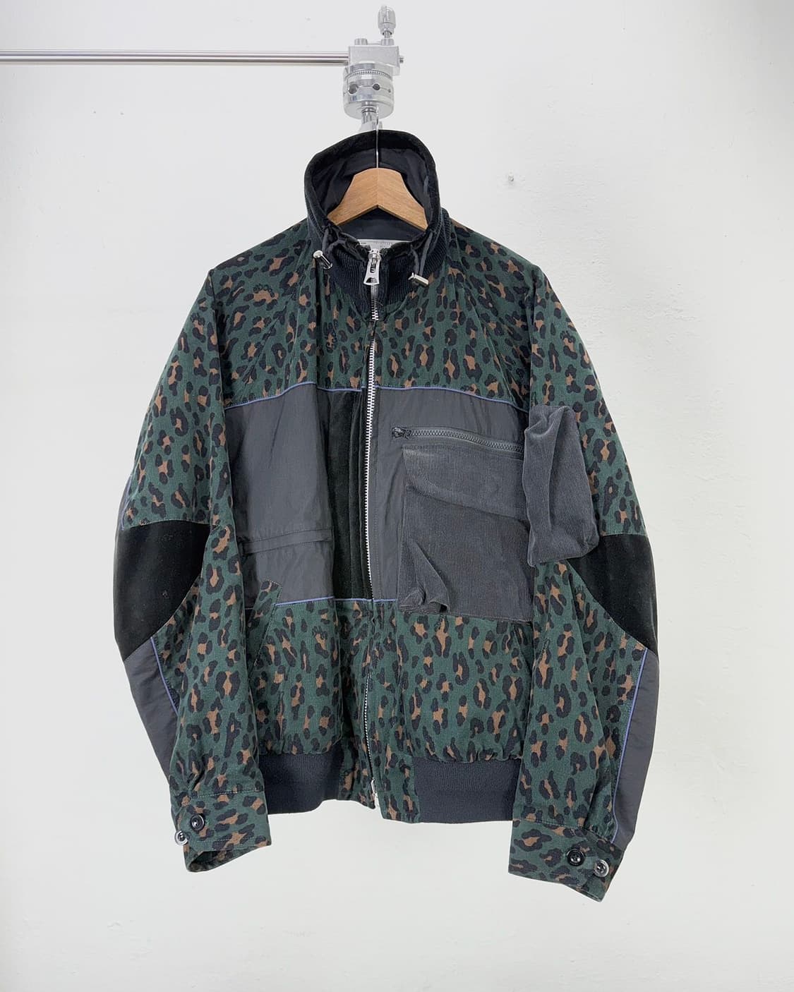 사카이 19aw 레오파드 도킹 블루종 자켓 상품이미지2