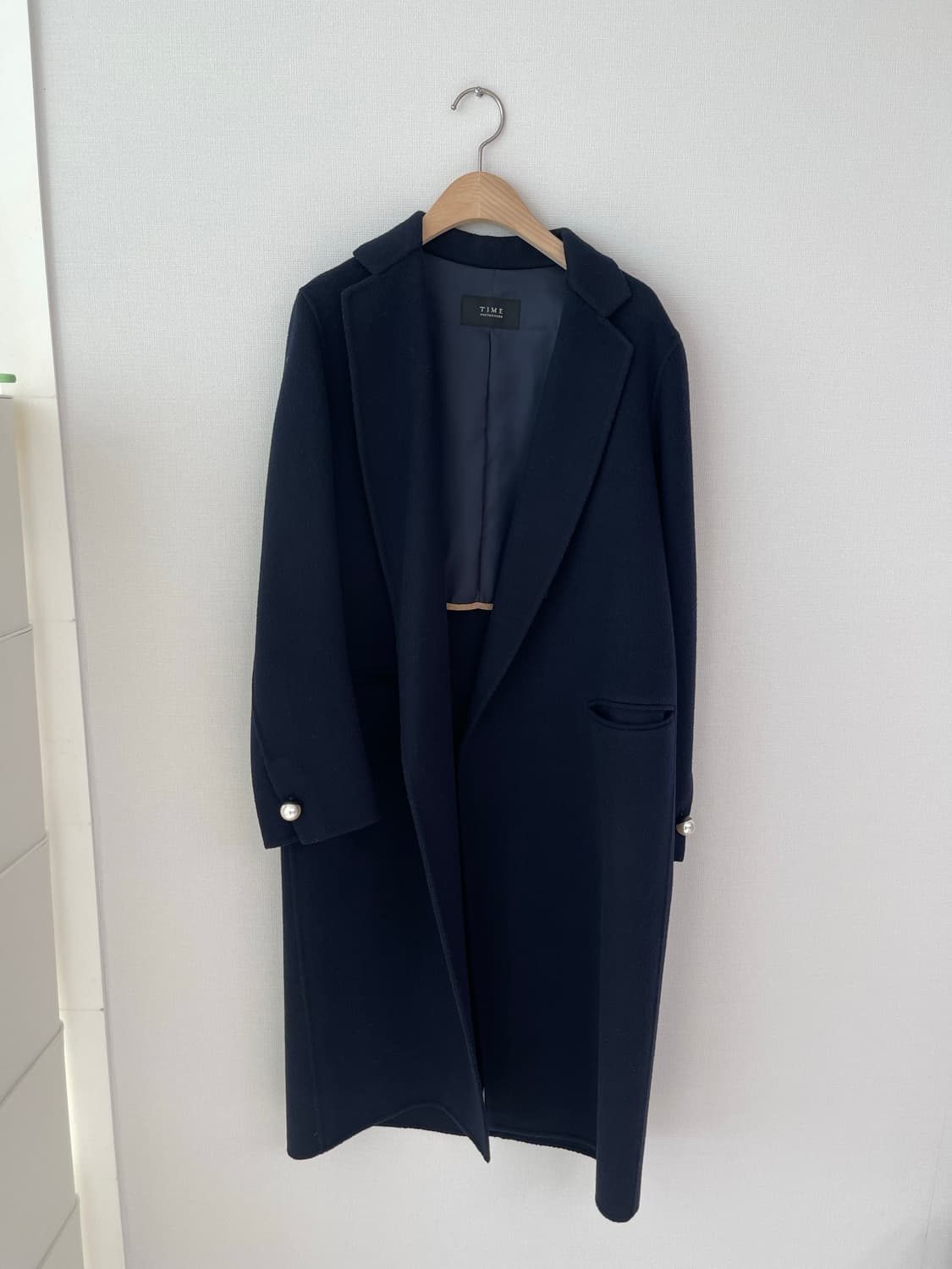 타임 TIME 캐시미어 혼방 롱코트 44  상품이미지8