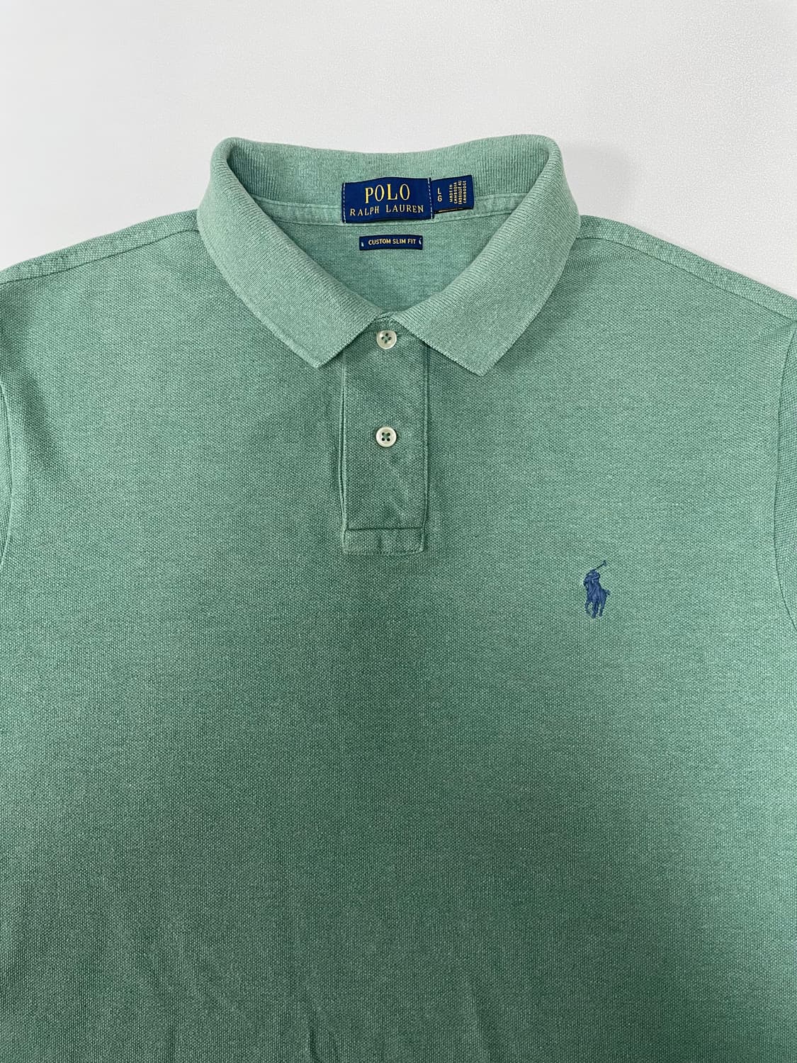 [L] 폴로 랄프로렌 코튼 PK 카라 반팔 티셔츠 커스텀 슬림핏 상품이미지3