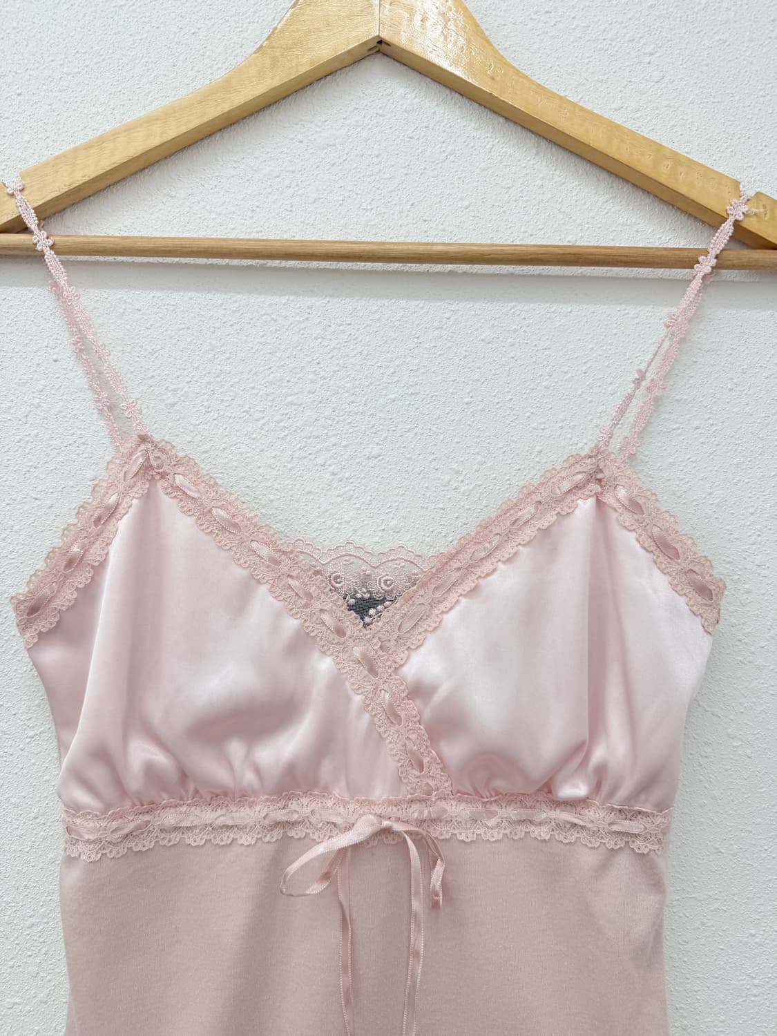 빈티지 핑크 레이스 갸루 슬리브리스 상품이미지3