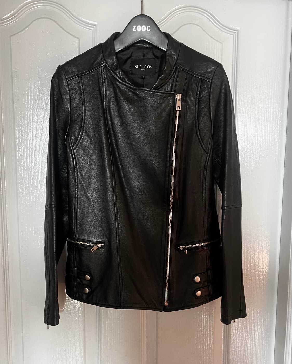 사선 비대칭 이태리 램스킨 라이더 가죽자켓 상품이미지3