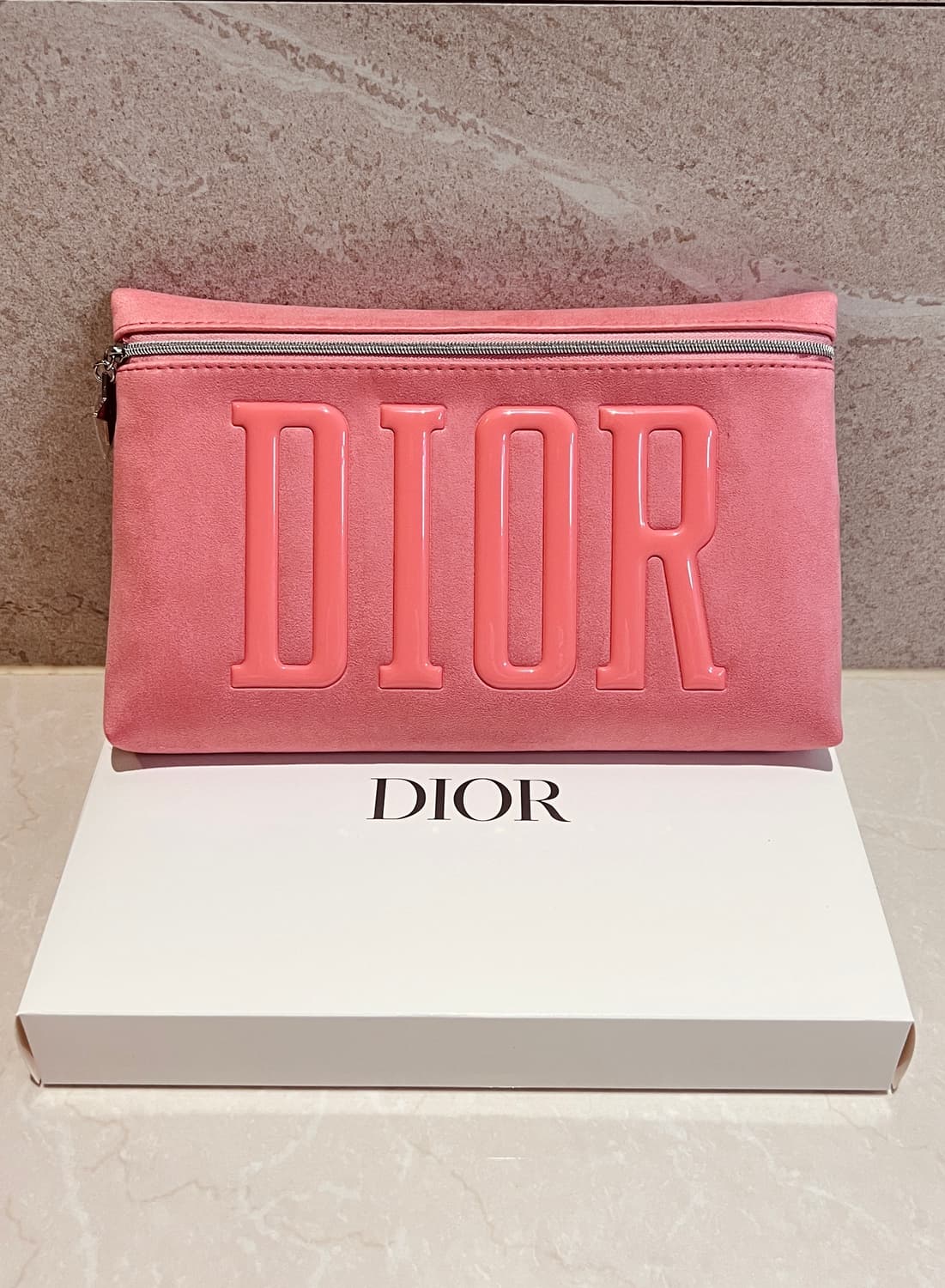 디올 스웨이드 핑크 파우치 겸 클러치 상품이미지4