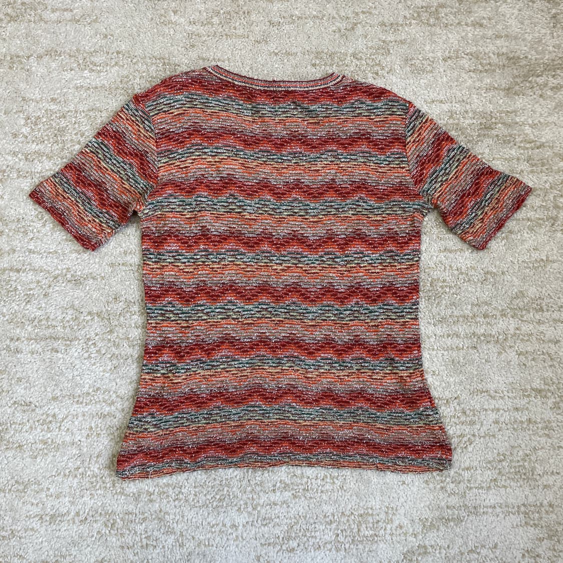 미쏘니 스포츠 멀티 컬러 스트라이프 니트  상품이미지5