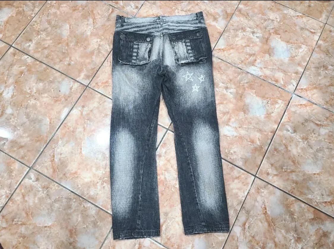 candy stripper 해골 토끼 데님 워싱 청바지 상품이미지2