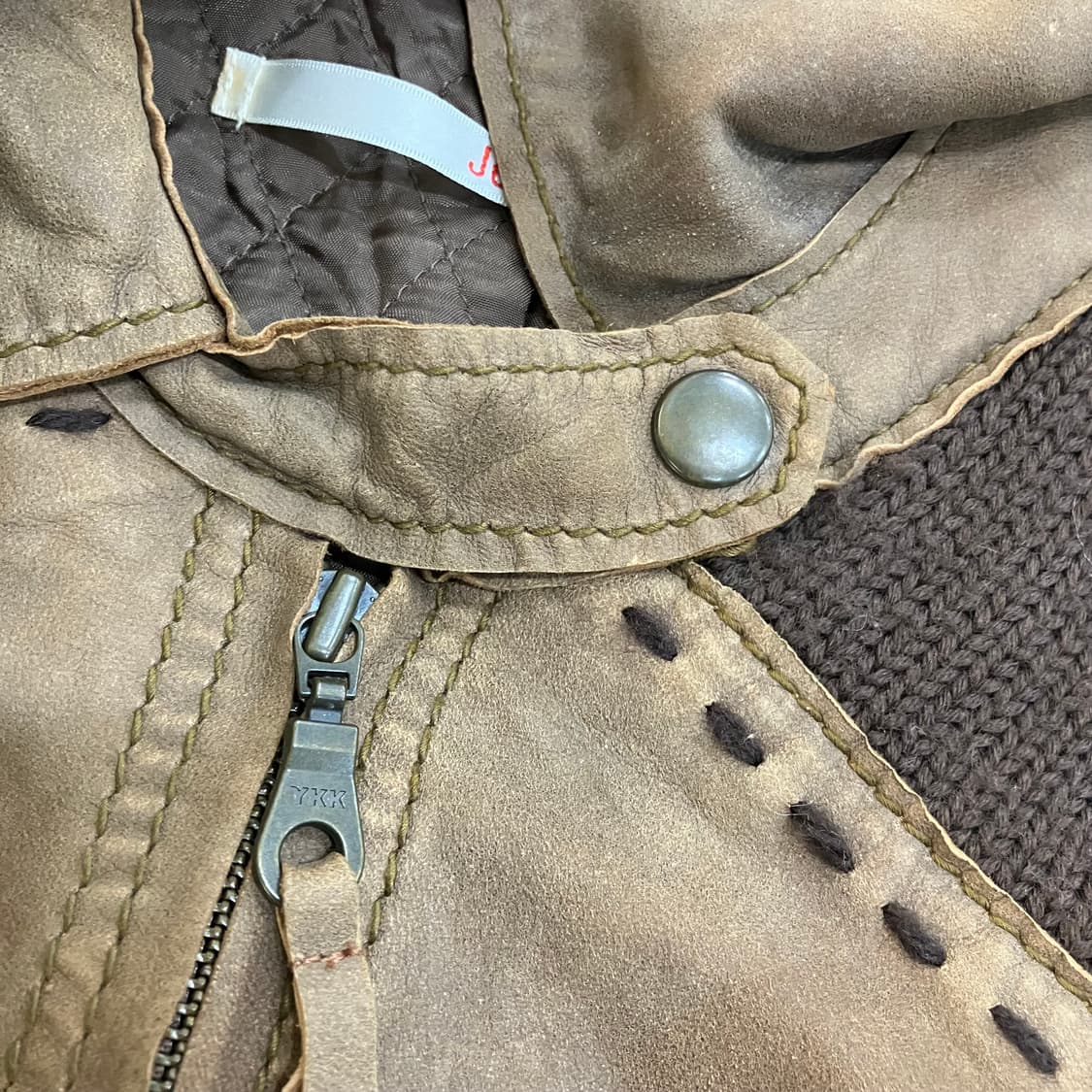 Je Judith 브라운 스웨이드 양가죽 자켓 40 상품이미지5