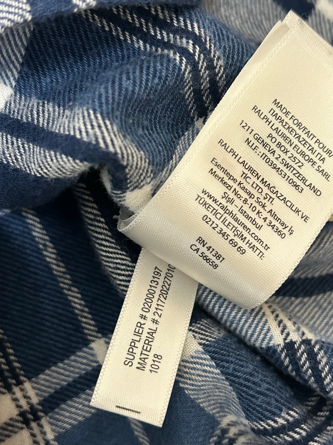 폴로 랄프로렌 블루 체크 클래식핏 셔츠 상품이미지8