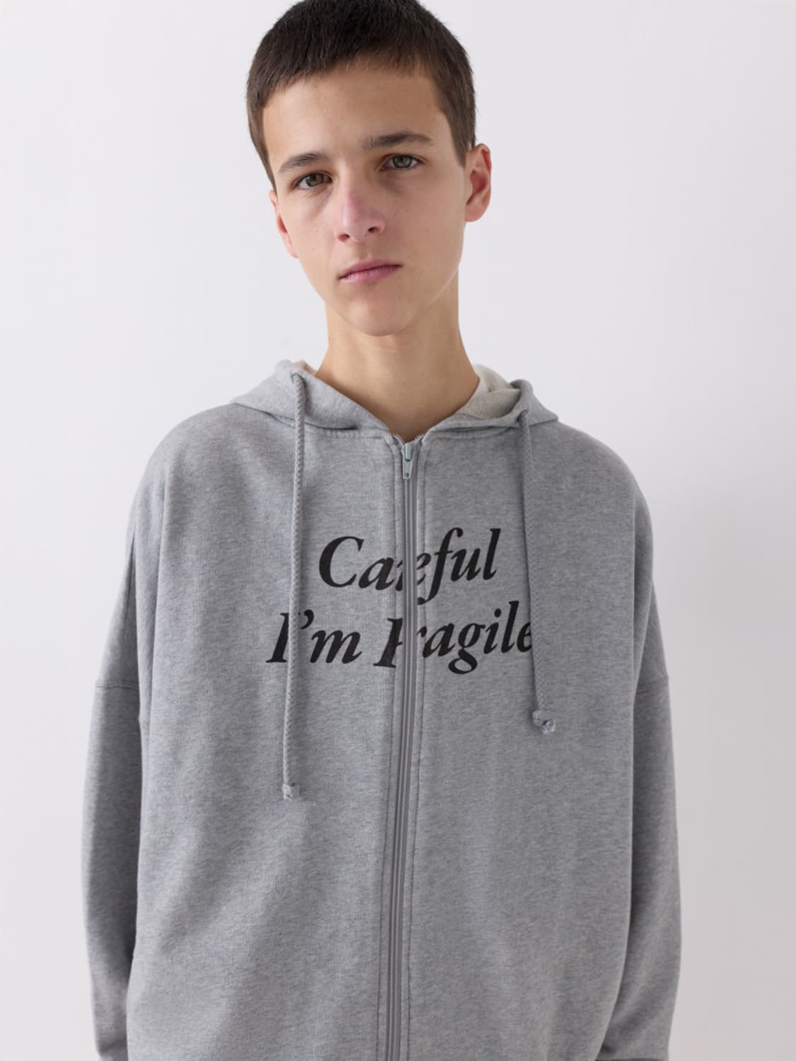 [S,M]기마구아스 Careful 후드집업/그레이 상품이미지6