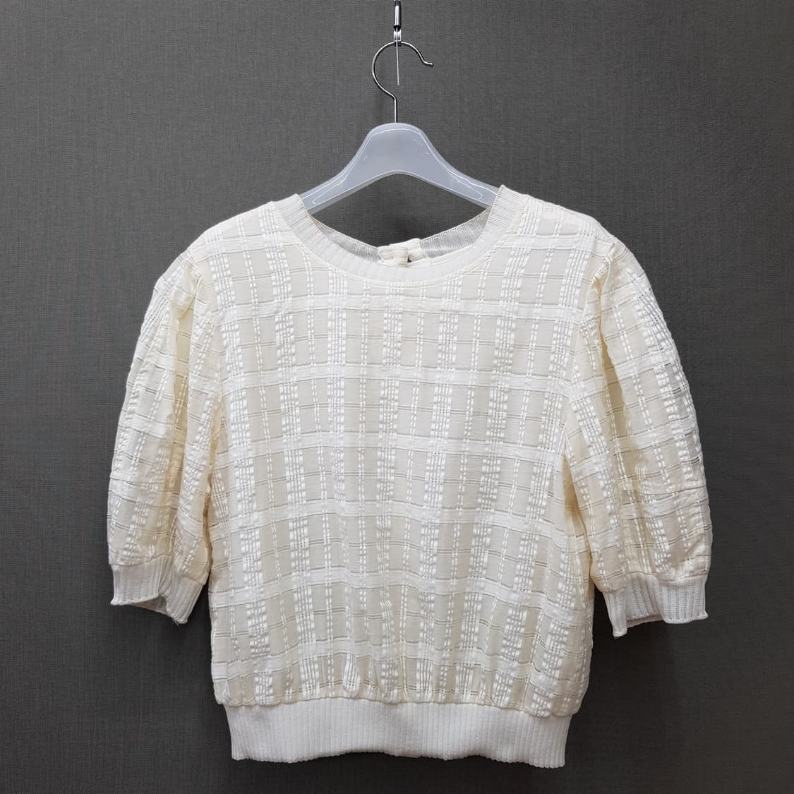 한섬 sjsj 2022 시아서커 투웨이 글리터 탑 76-90-155사이즈 상품이미지2