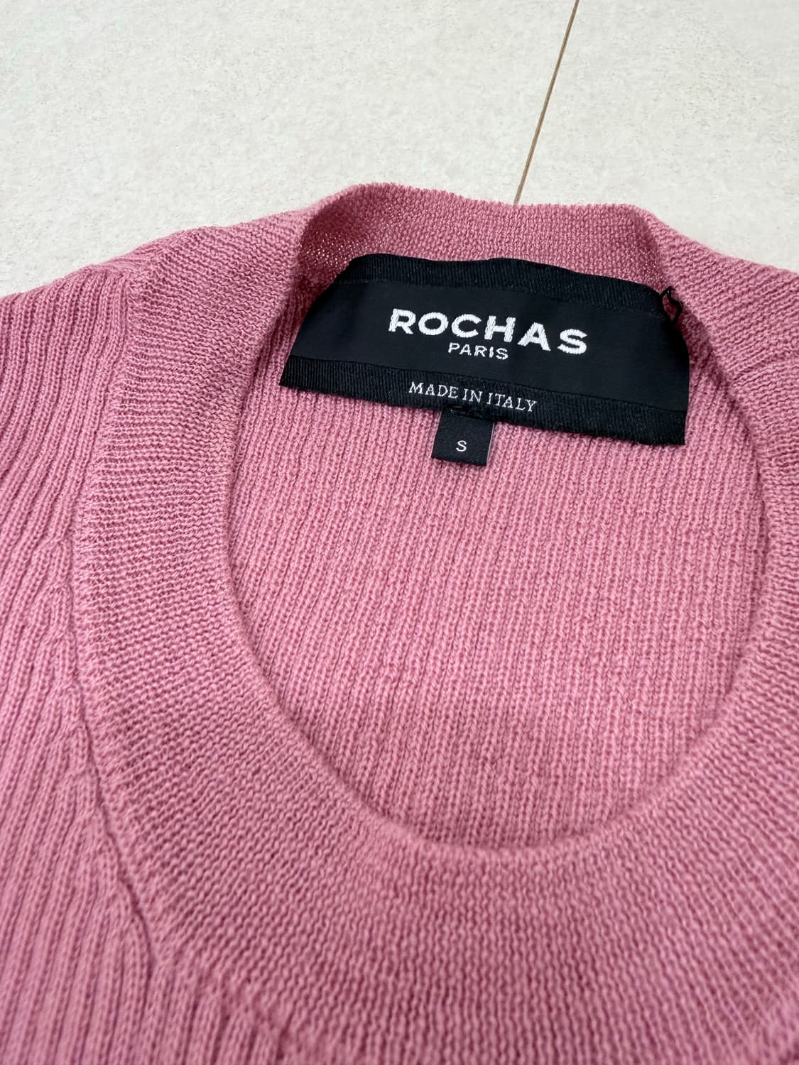 Rochas 로샤스 골지 핑크 니트티 s 55 상품이미지3