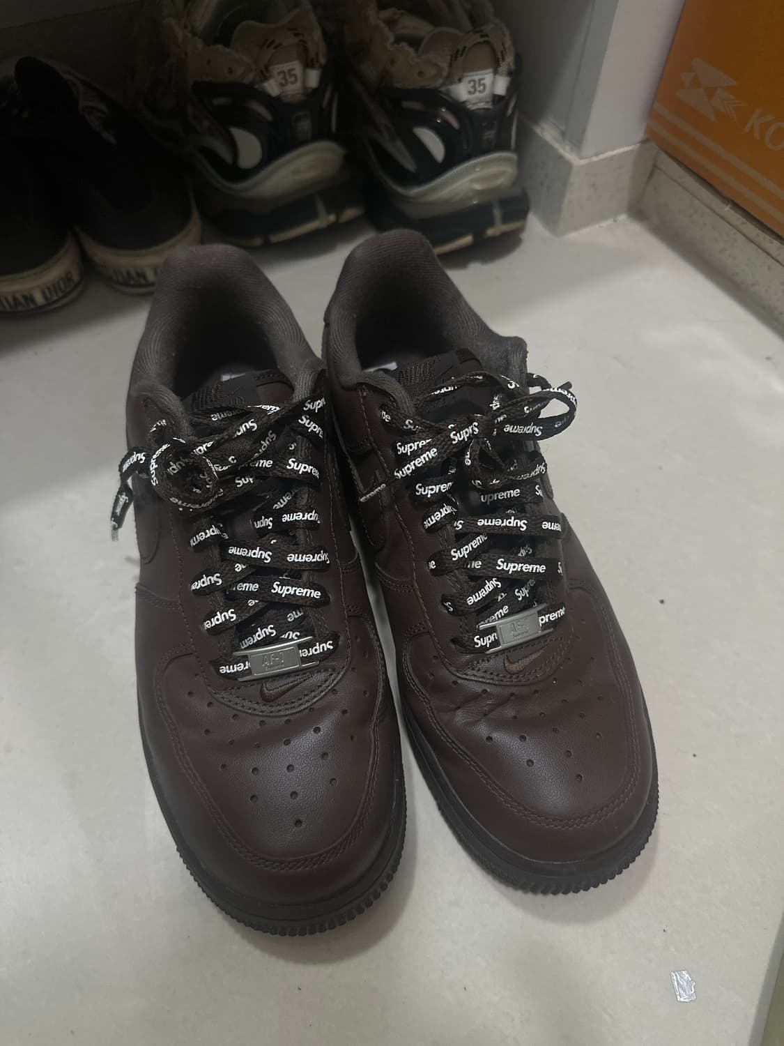 슈프림 나이키 에어포스 1 로우 바로크 브라운  상품이미지1