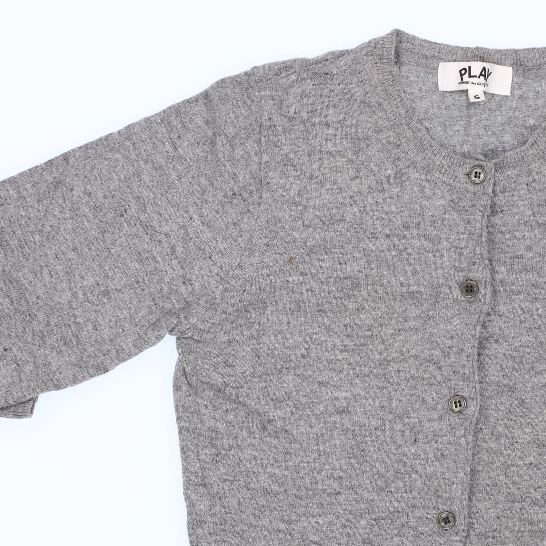 [S] 고급 여성 하트로고 블랙와펜 브이넥 가디건 0112J 상품이미지4