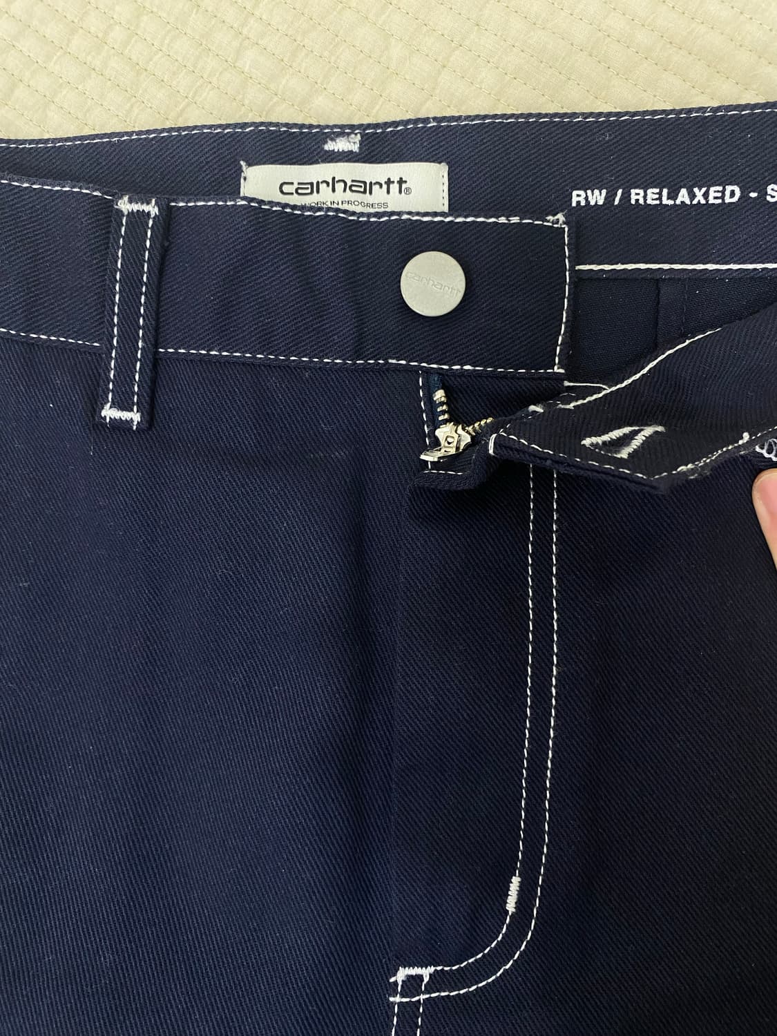칼하트 릴렉스드 핏 네이비 팬츠 상품이미지3