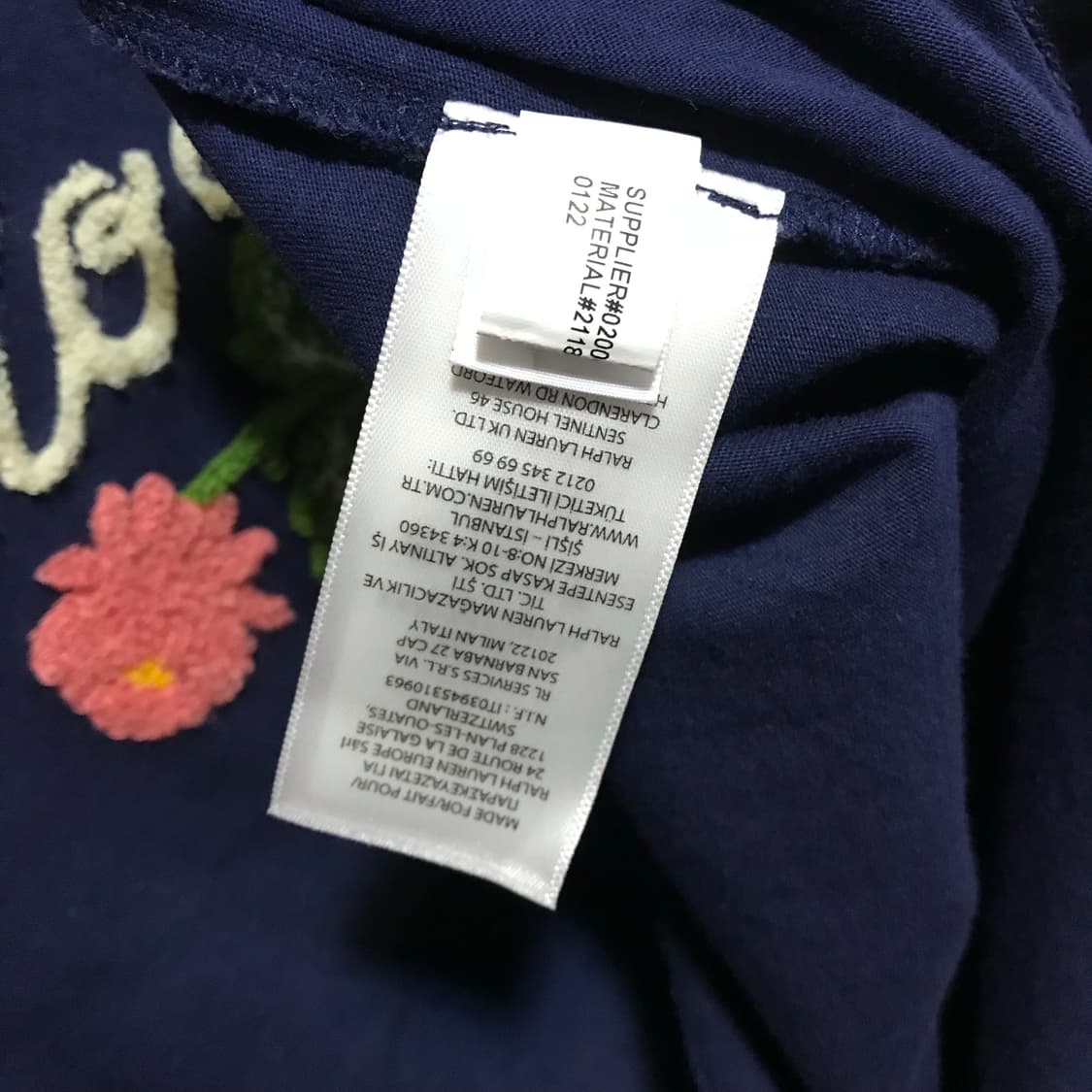 Polo flower needlework t-shirt 상품이미지6