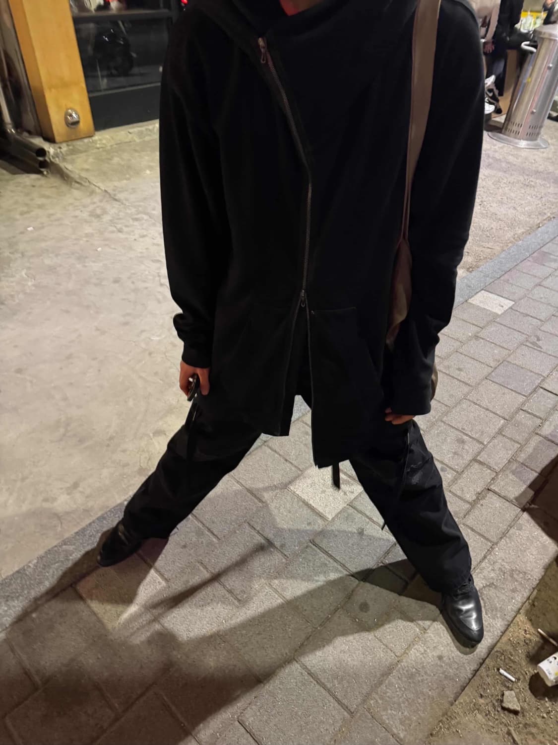 율리우스 20fw 사선 코팅 롱 후드집업 3 상품이미지2