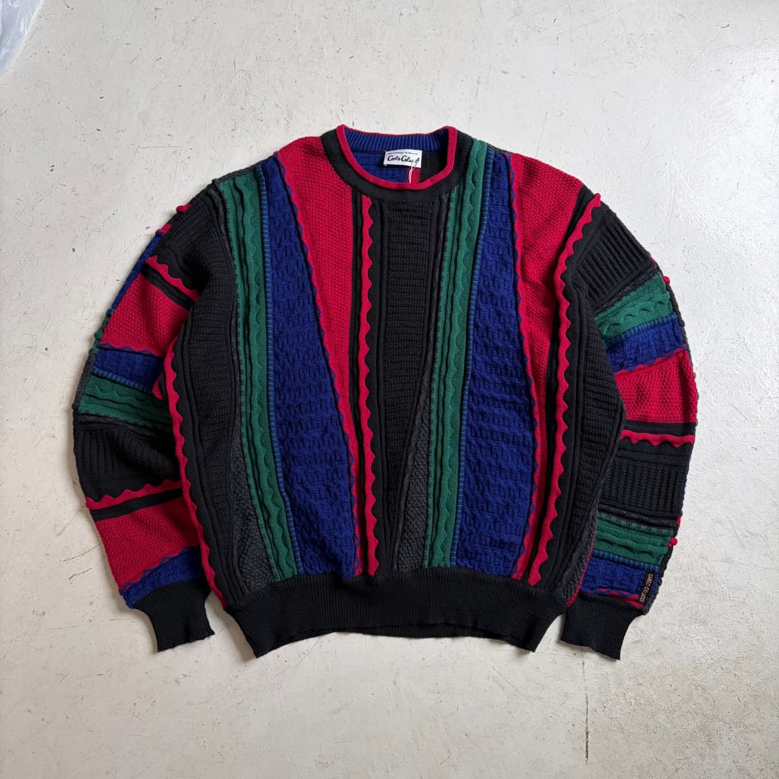 90s 카를로 콜루치 빈티지 케이블 니트 XL 상품이미지1