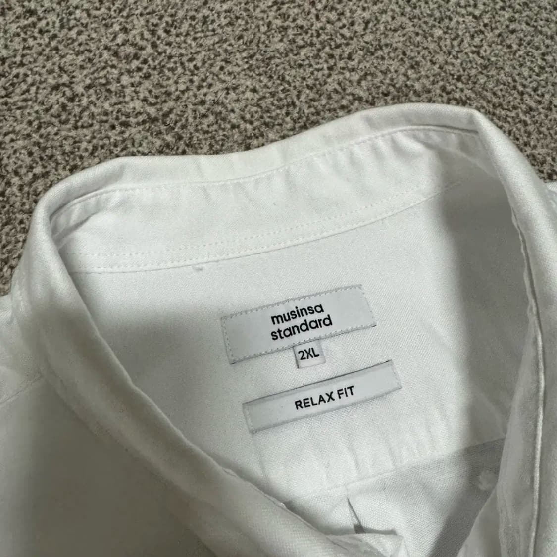 2xl 무신사스탠다드 화이트 셔츠 릴렉스핏 상품이미지3