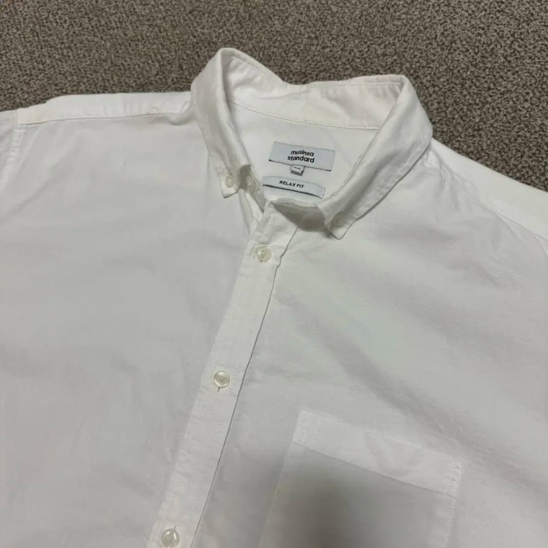 2xl 무신사스탠다드 화이트 셔츠 릴렉스핏 상품이미지2