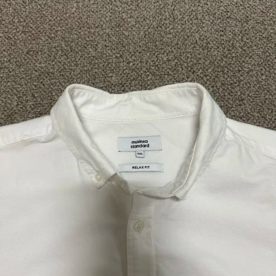 2xl 무신사스탠다드 화이트 셔츠 릴렉스핏 상품이미지3